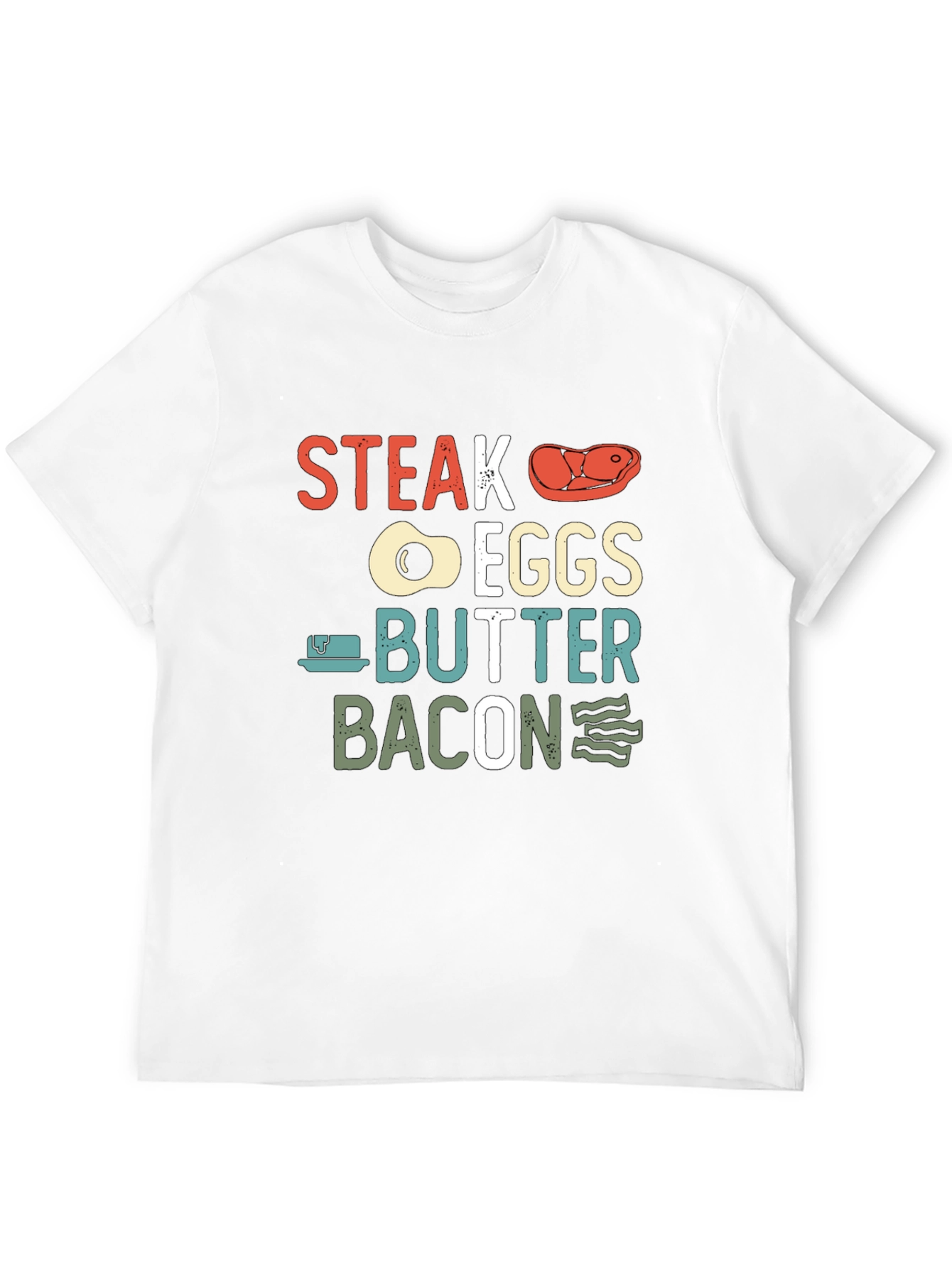 Steak Eggs Butter Bacon Graphic T-Shirt