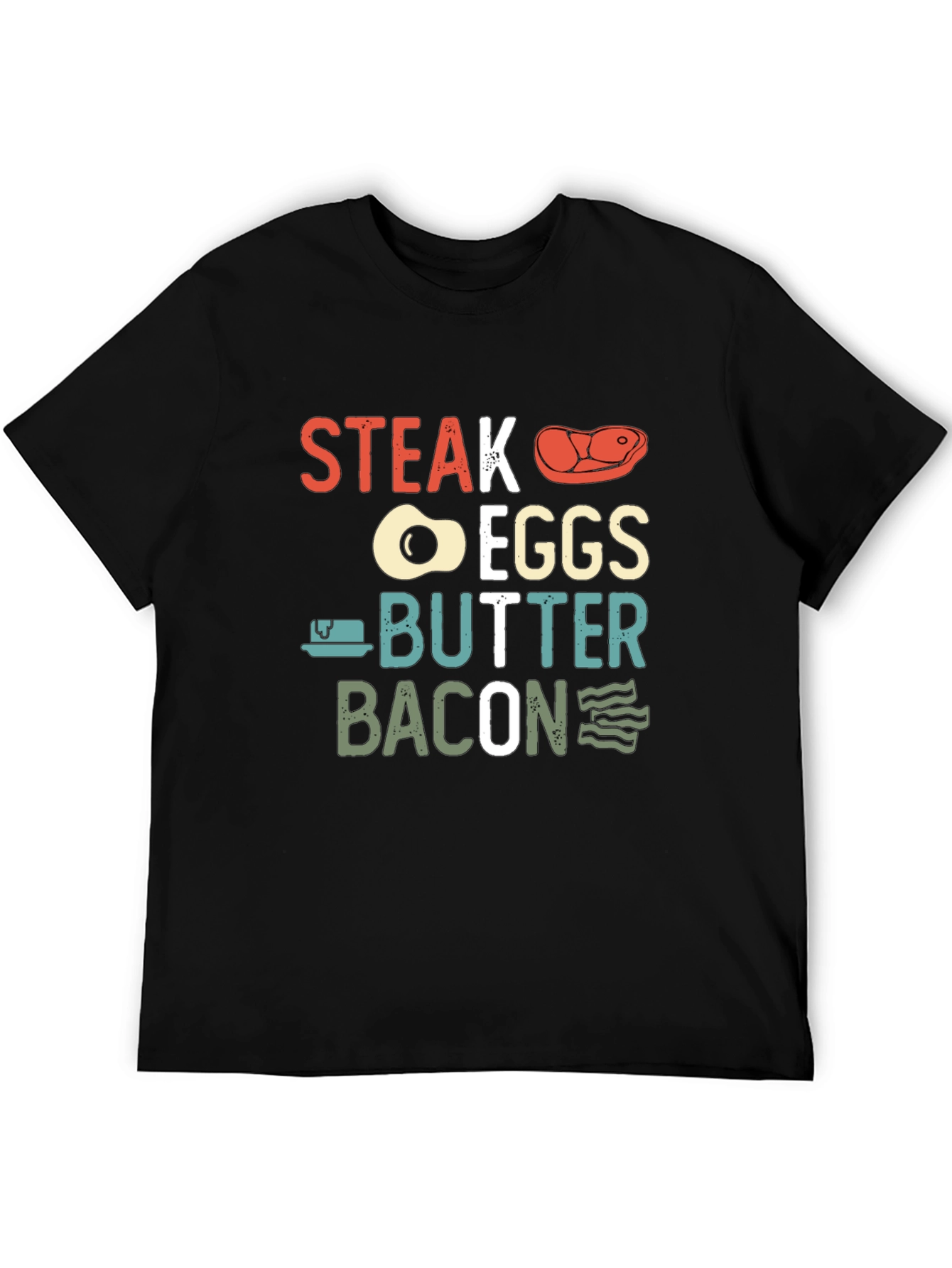 Steak Eggs Butter Bacon Graphic T-Shirt