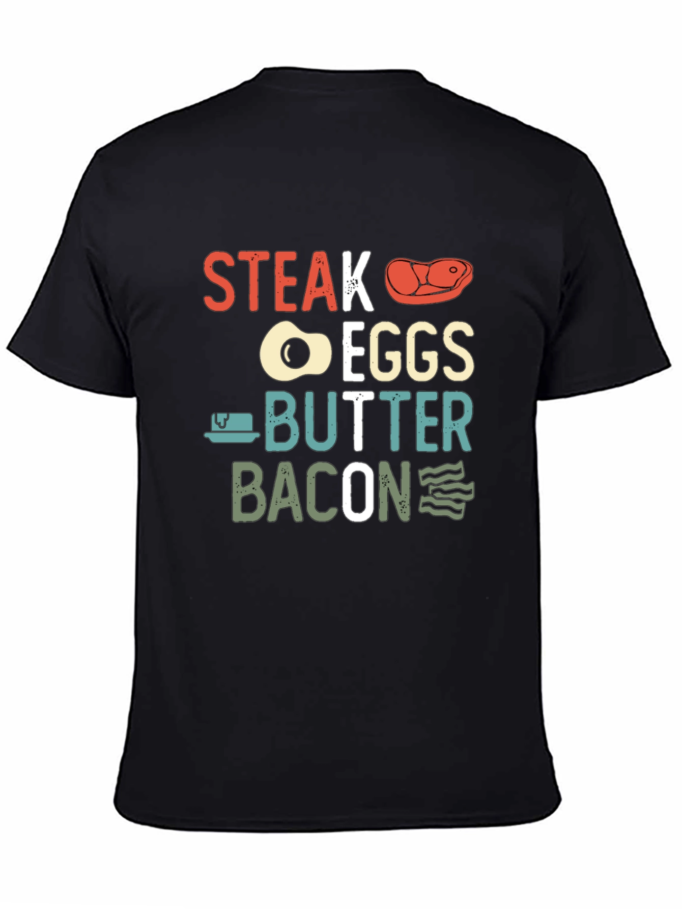 Steak Eggs Butter Bacon Graphic T-Shirt