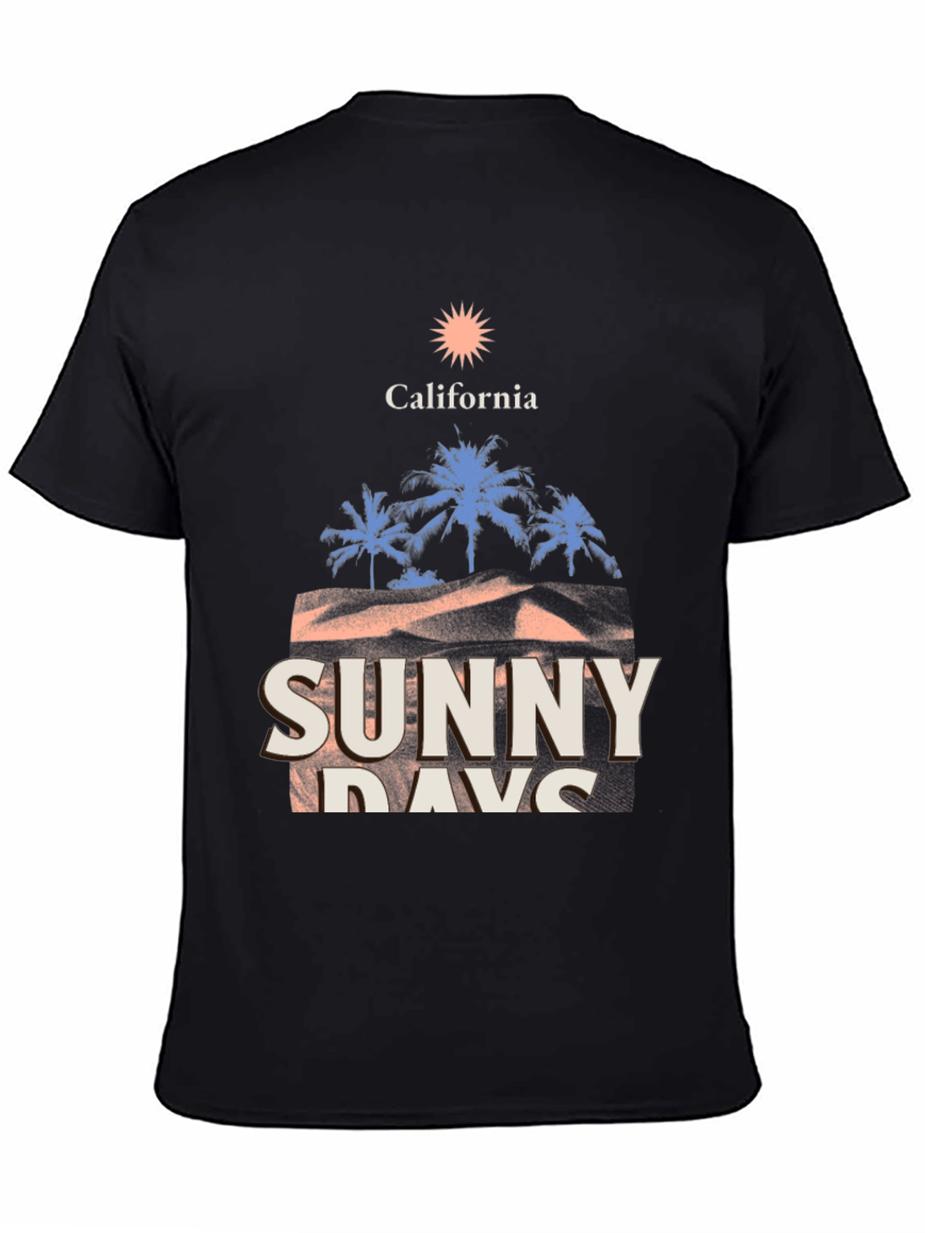 California Sunny Days Graphic Tee - Black