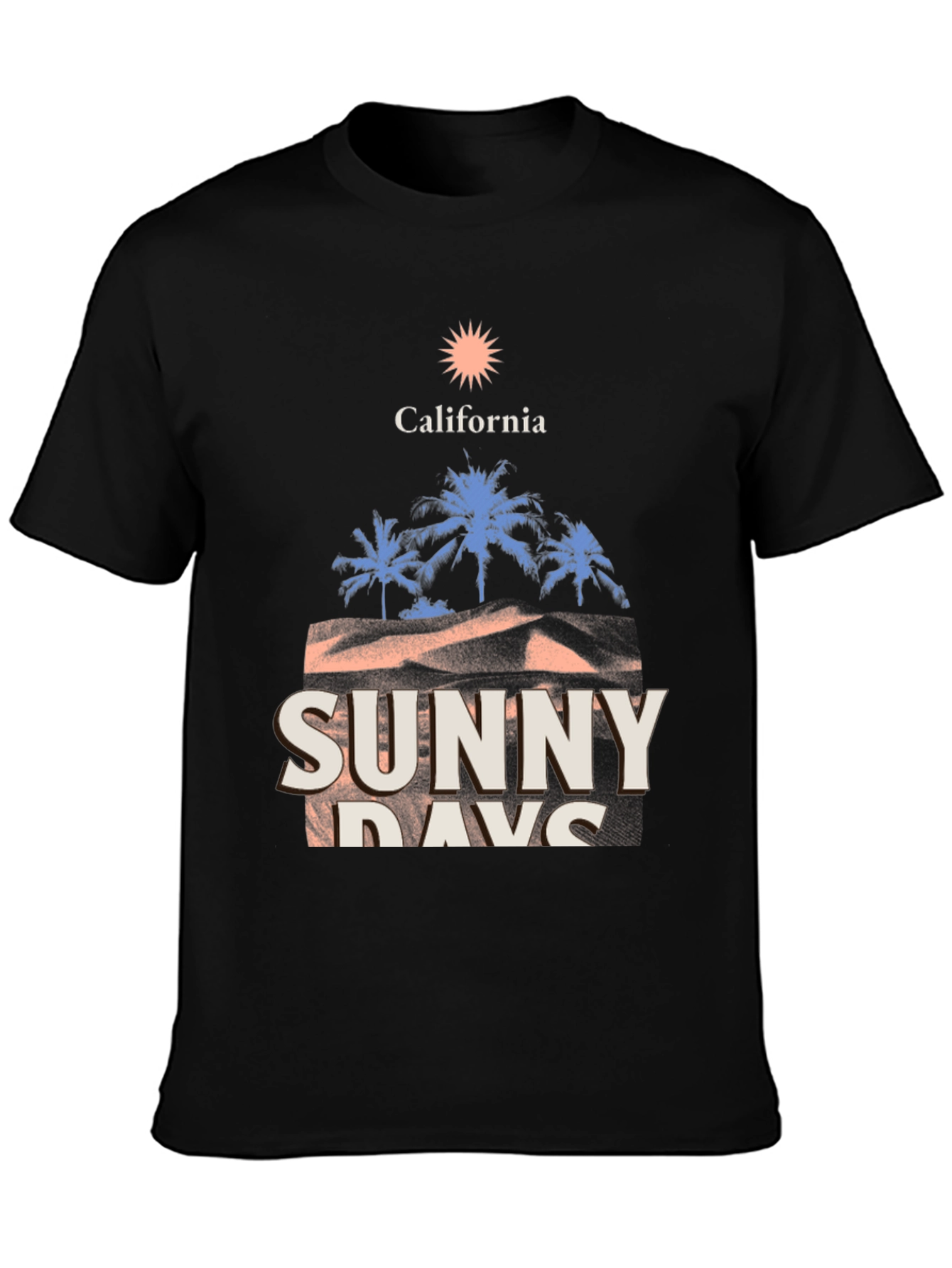 California Sunny Days Graphic Tee - Black