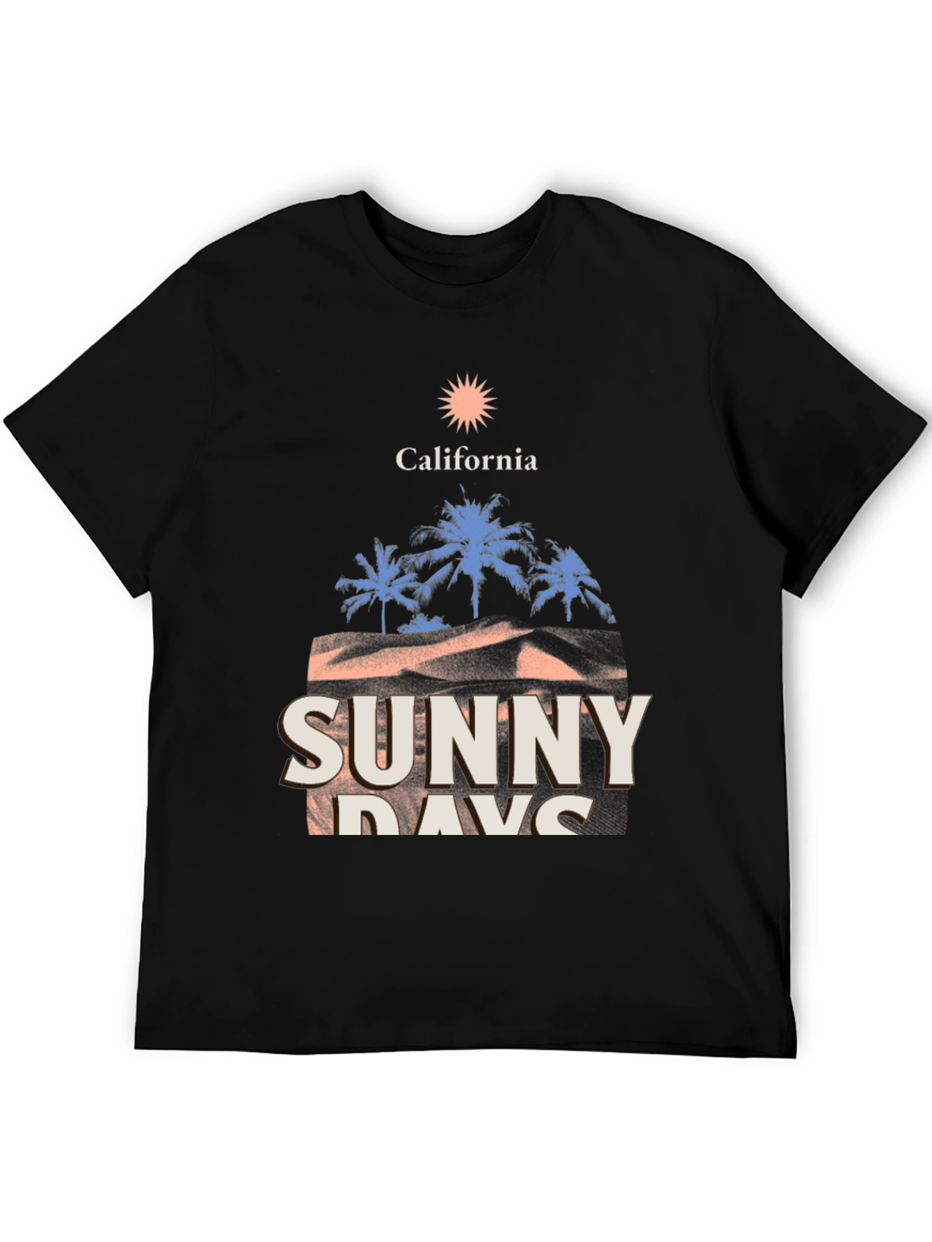 California Sunny Days Graphic Tee - Black