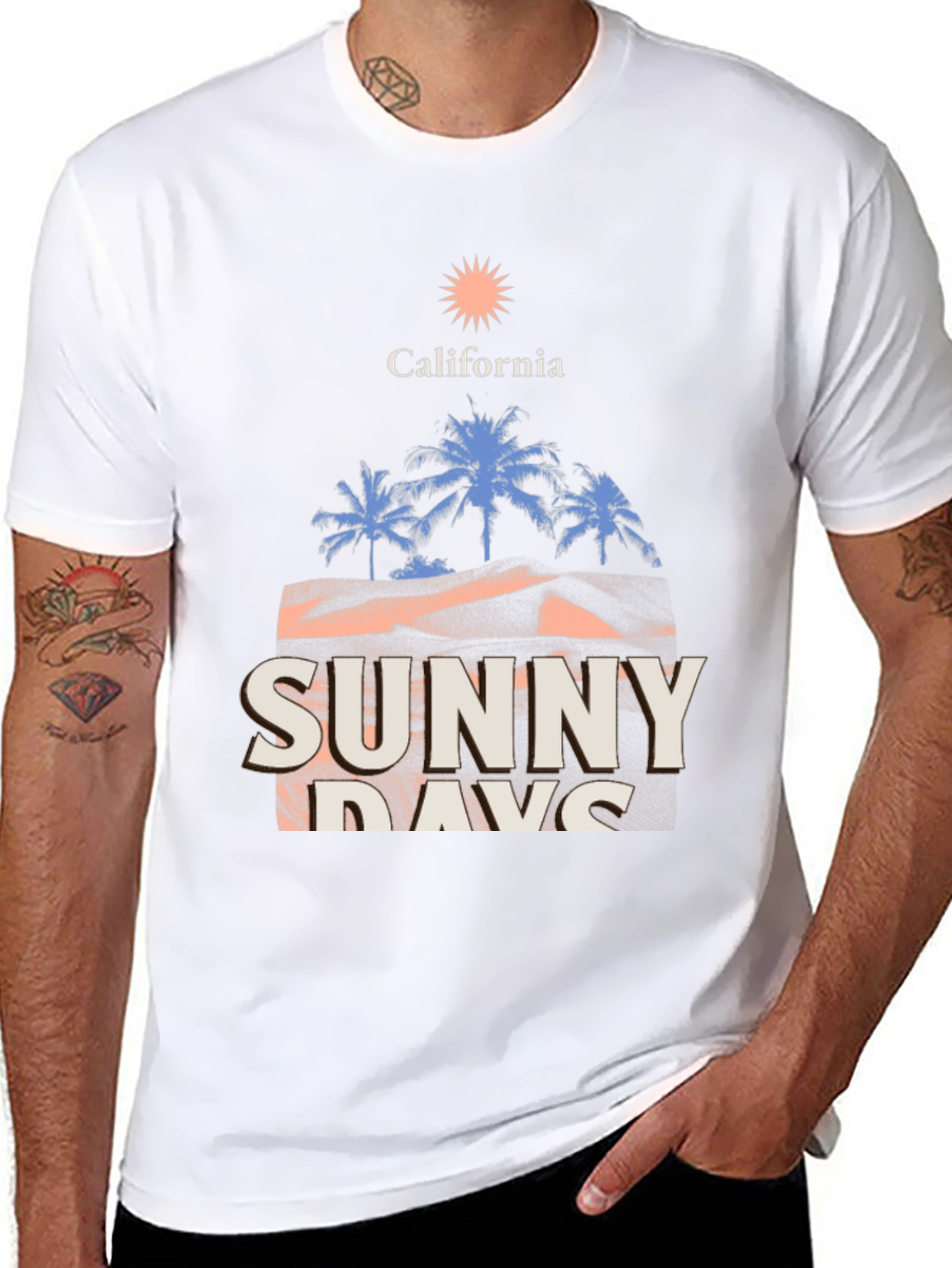California Sunny Days Graphic Tee - Black