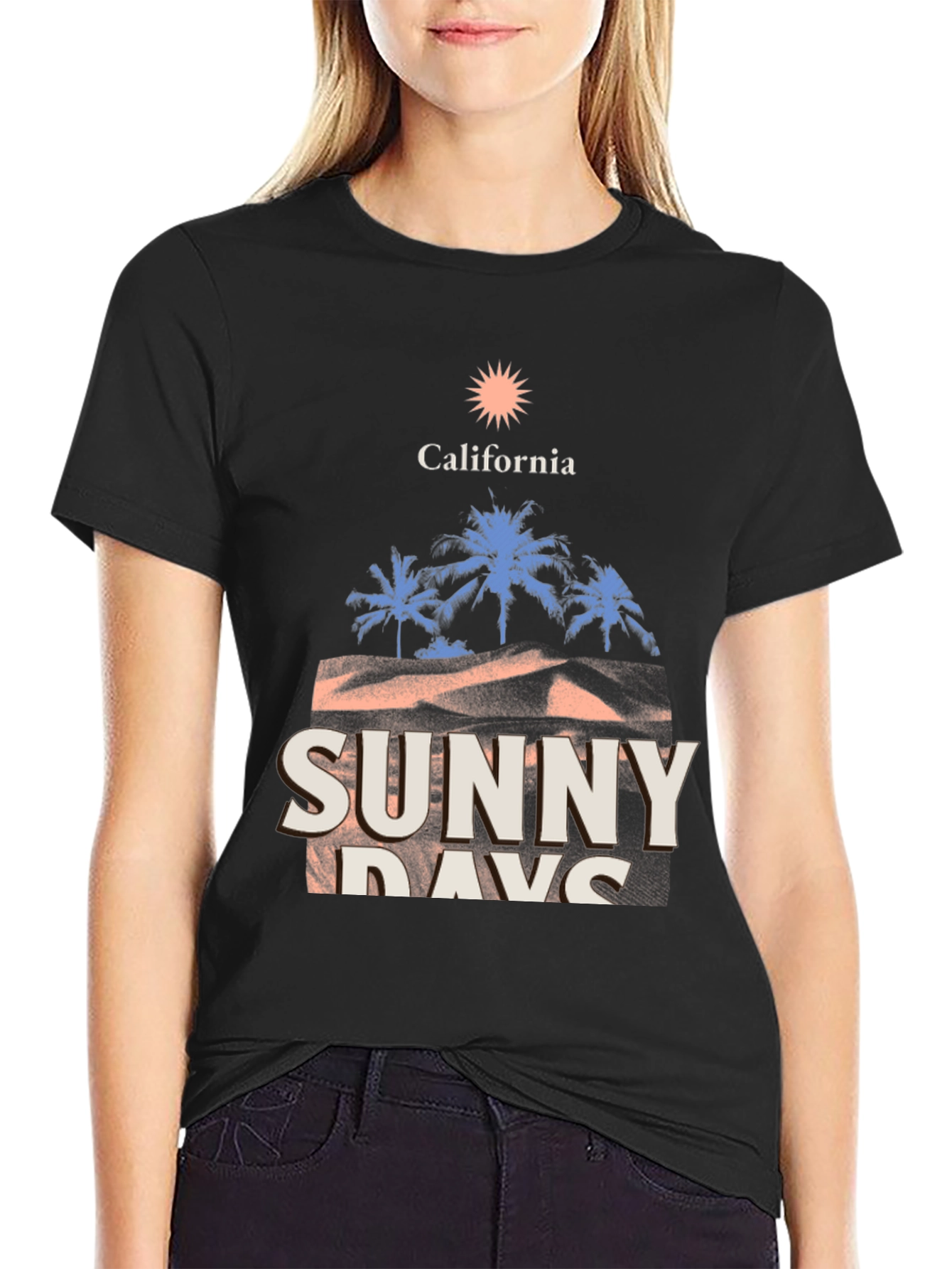 California Sunny Days Graphic Tee - Black