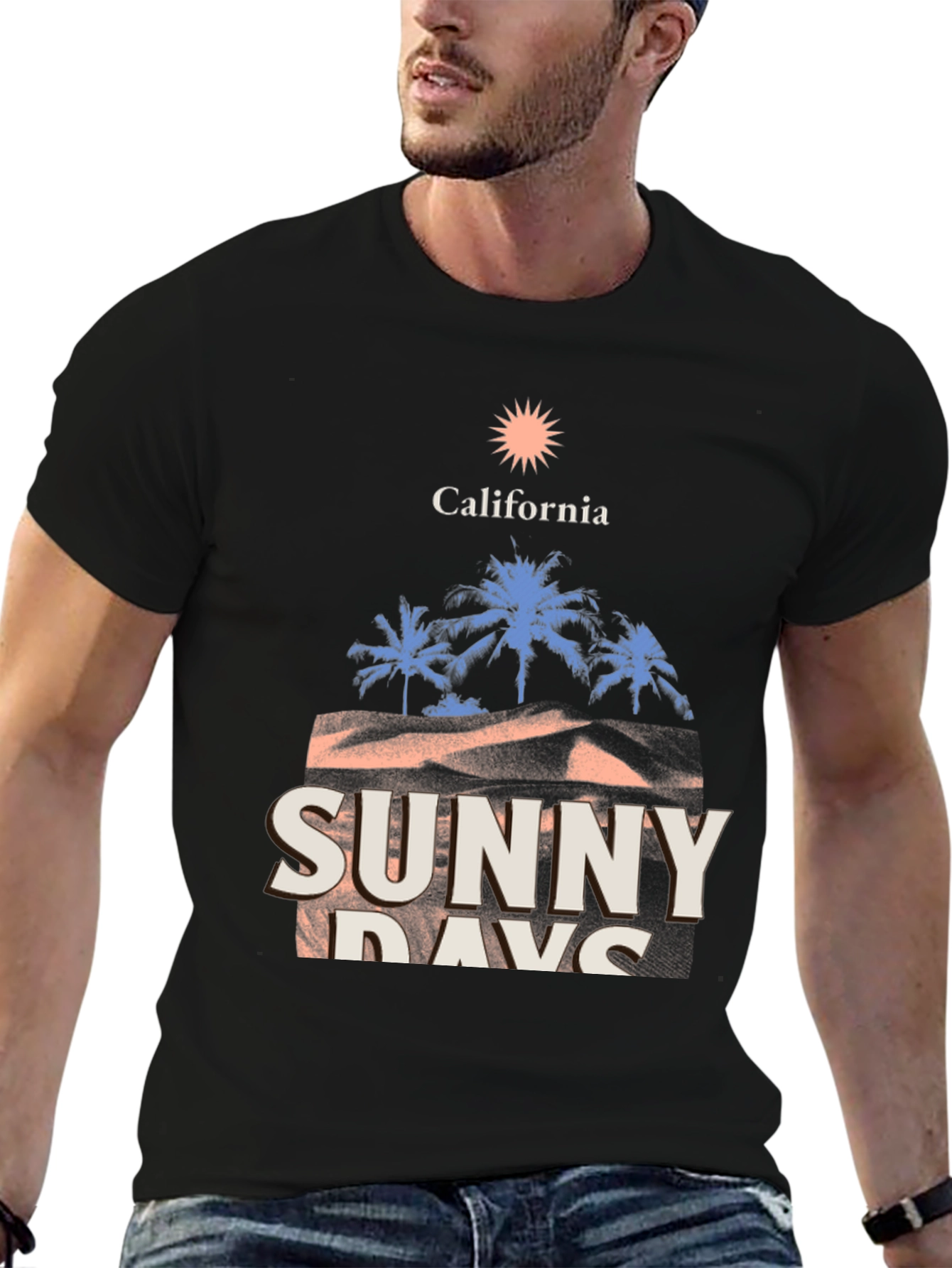California Sunny Days Graphic Tee - Black