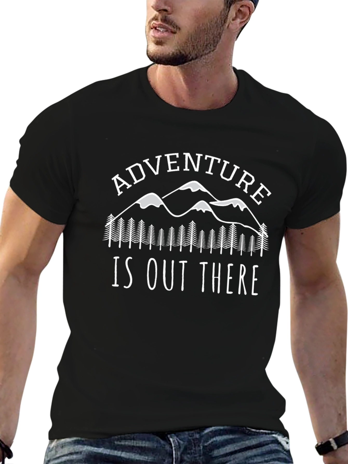 Adventure is Out There Graphic Tee - Black
