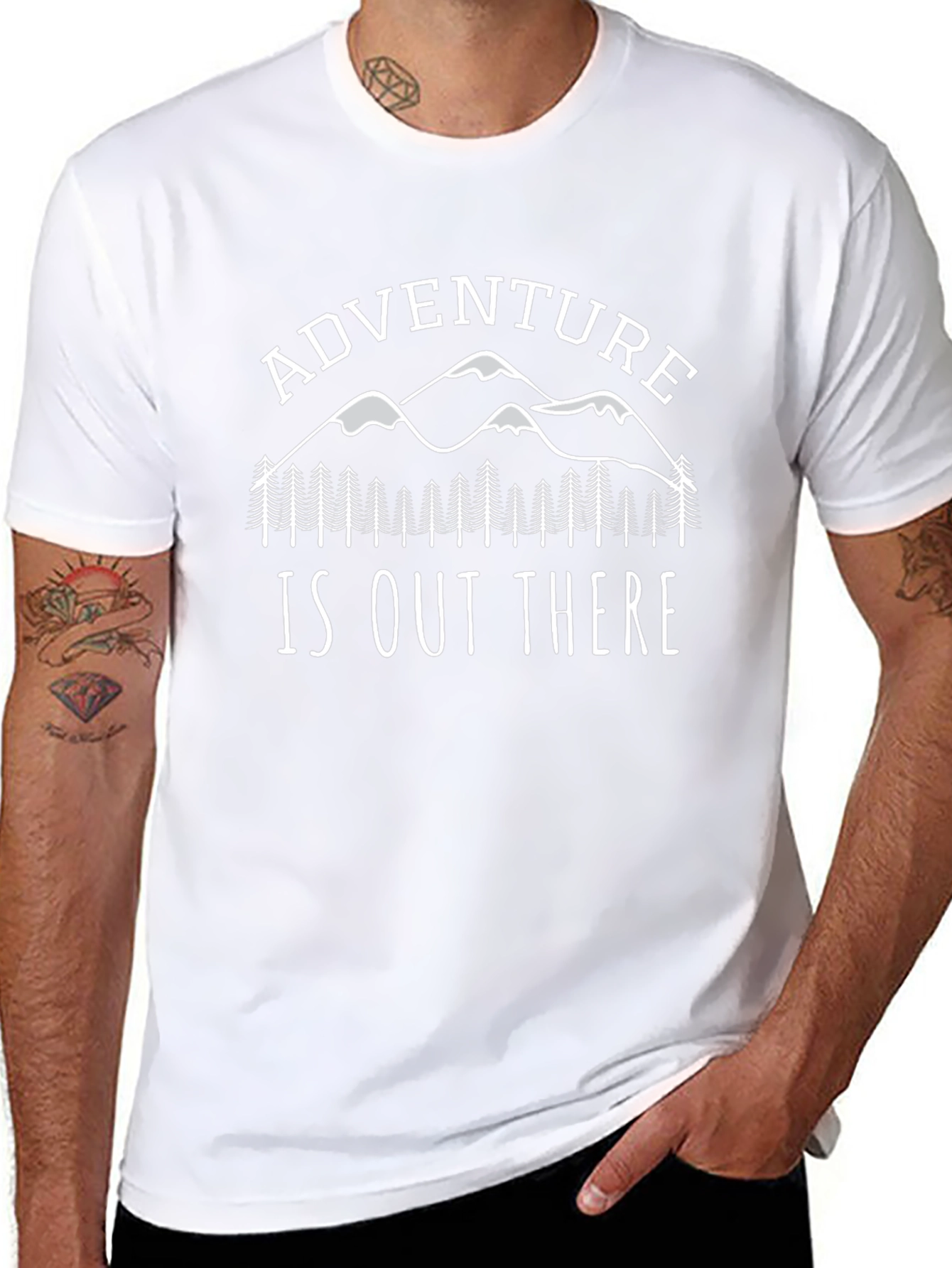 Adventure is Out There Graphic Tee - Black