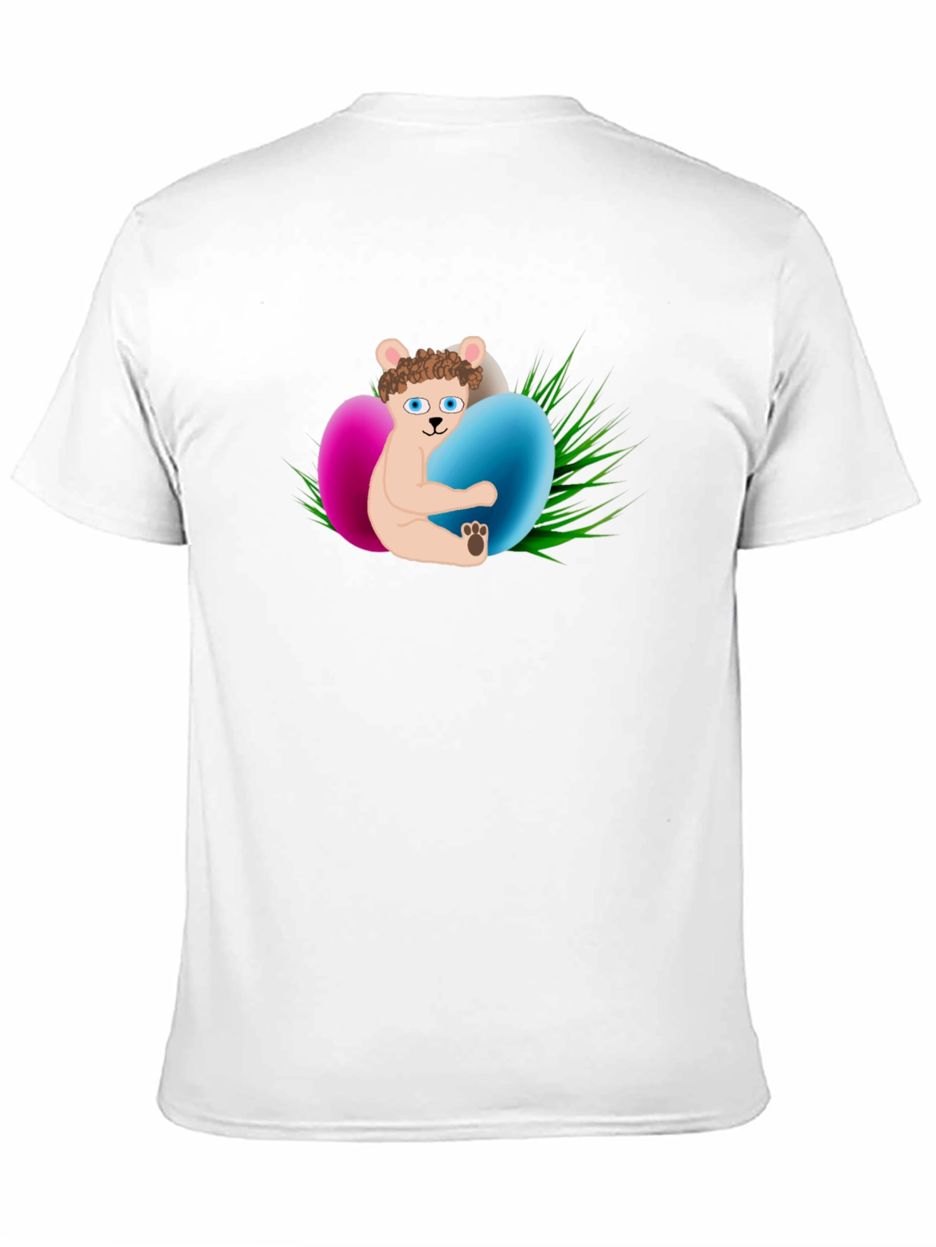 Easter Bear Hugs Eggs Black T-Shirt