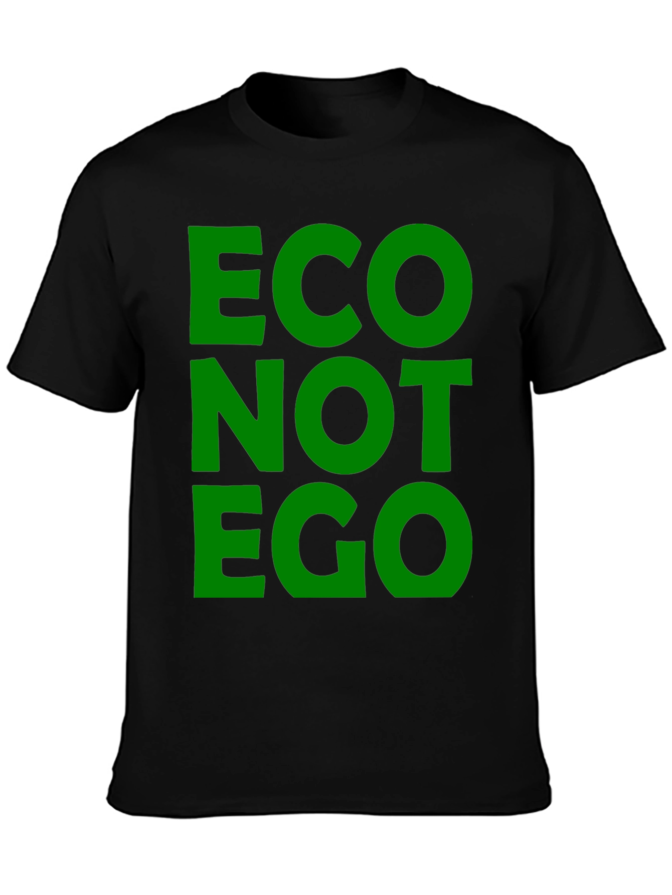 Eco Not Ego Graphic T-Shirt - Black
