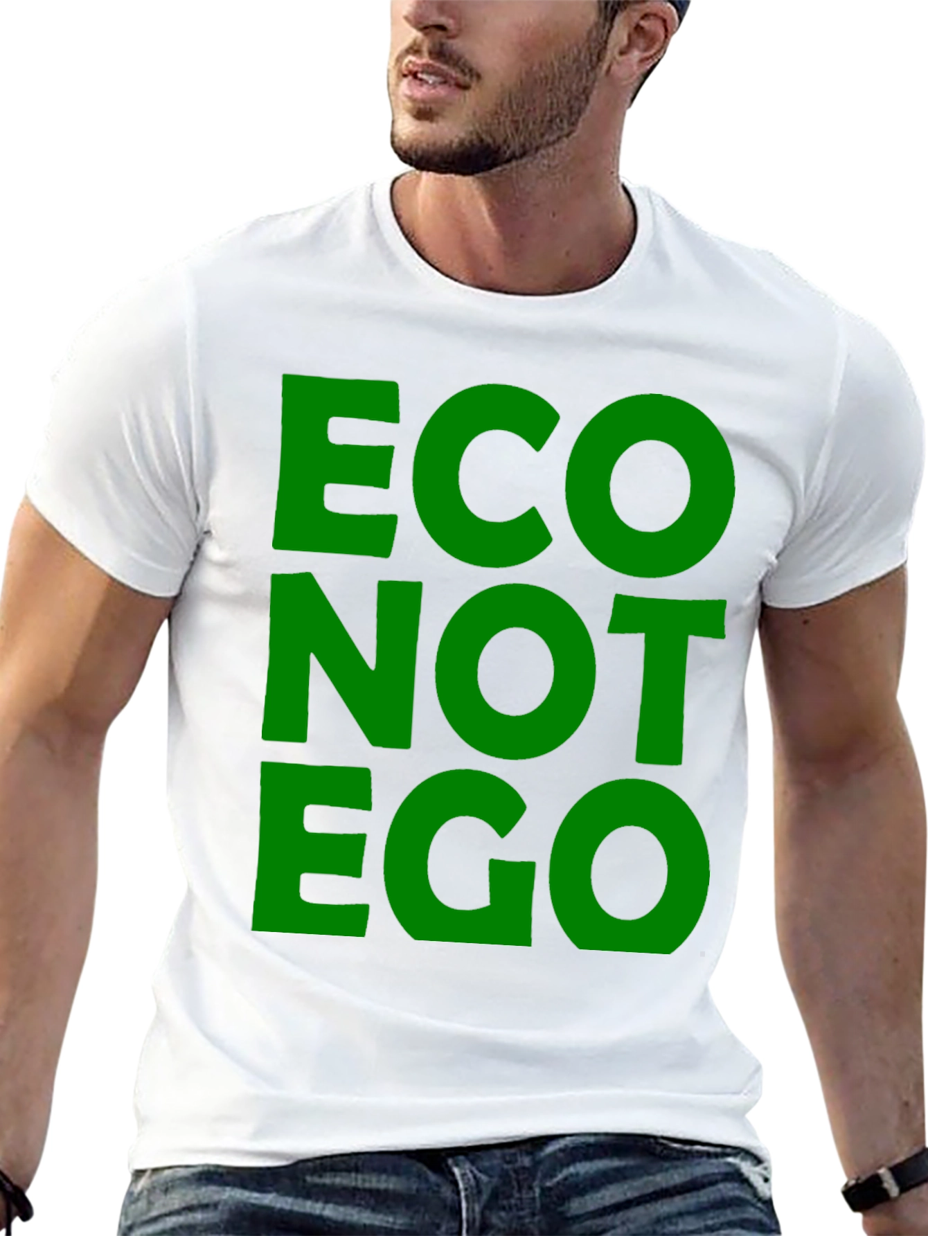 Eco Not Ego Graphic T-Shirt - Black