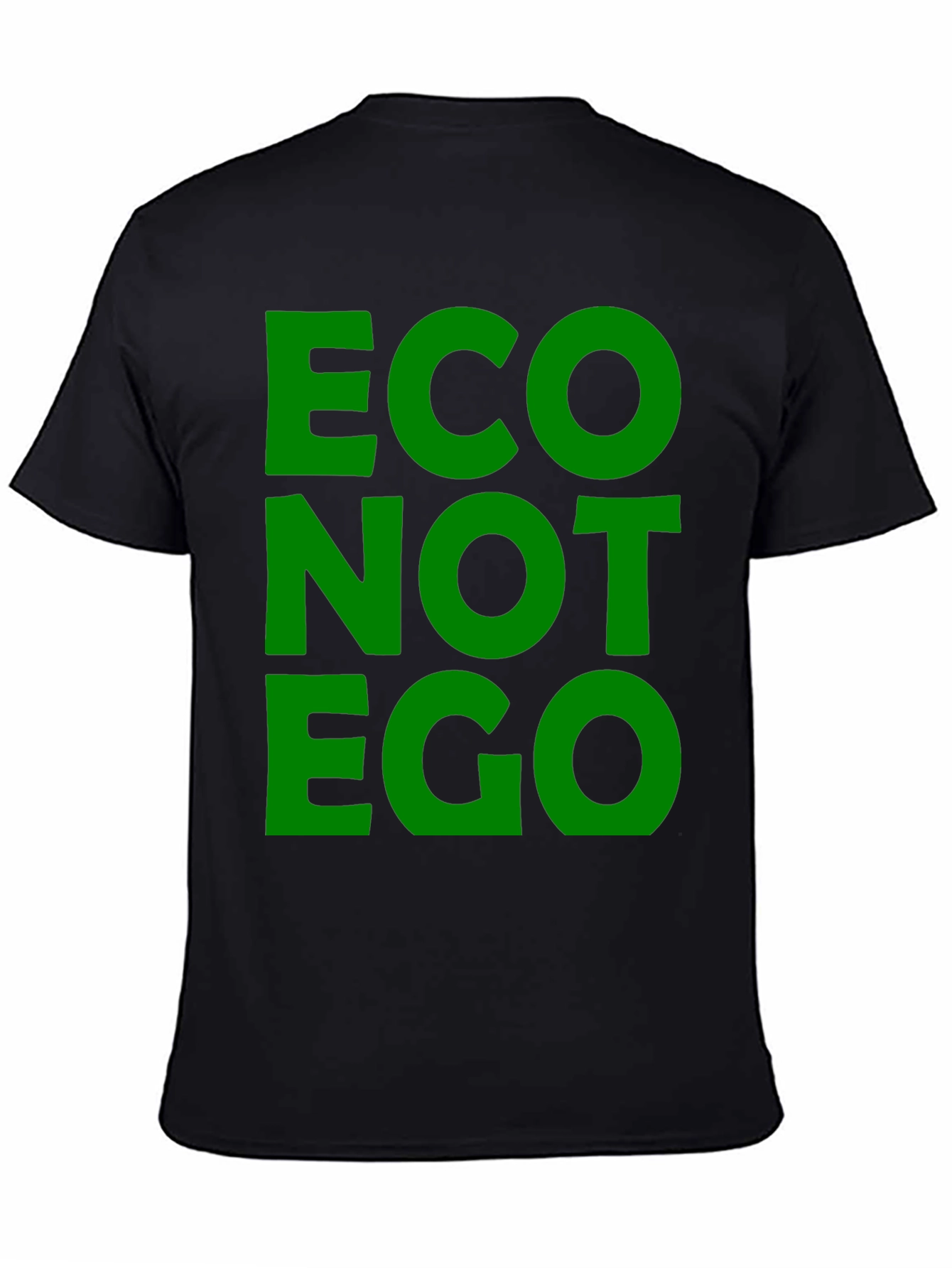 Eco Not Ego Graphic T-Shirt - Black