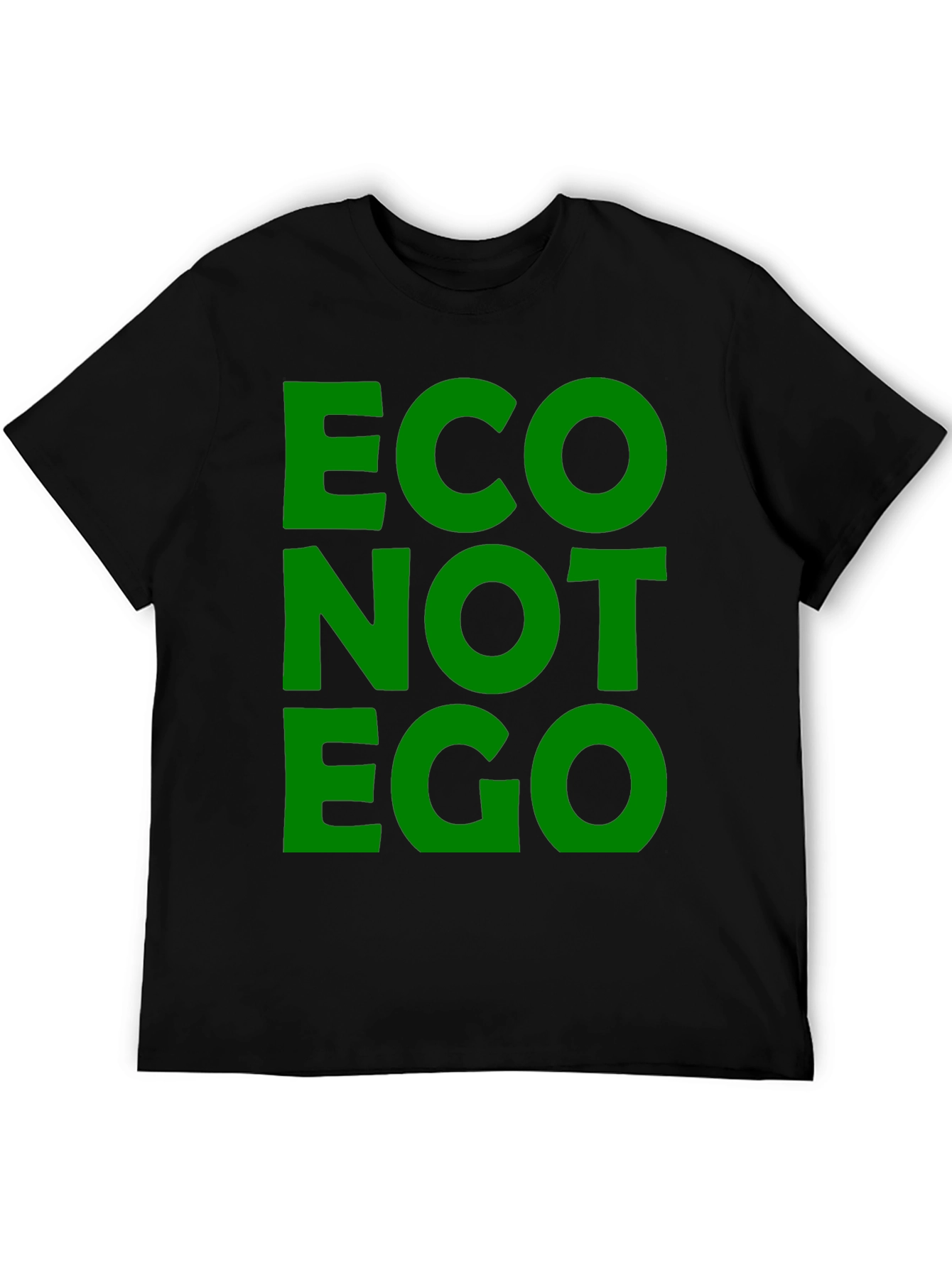Eco Not Ego Graphic T-Shirt - Black