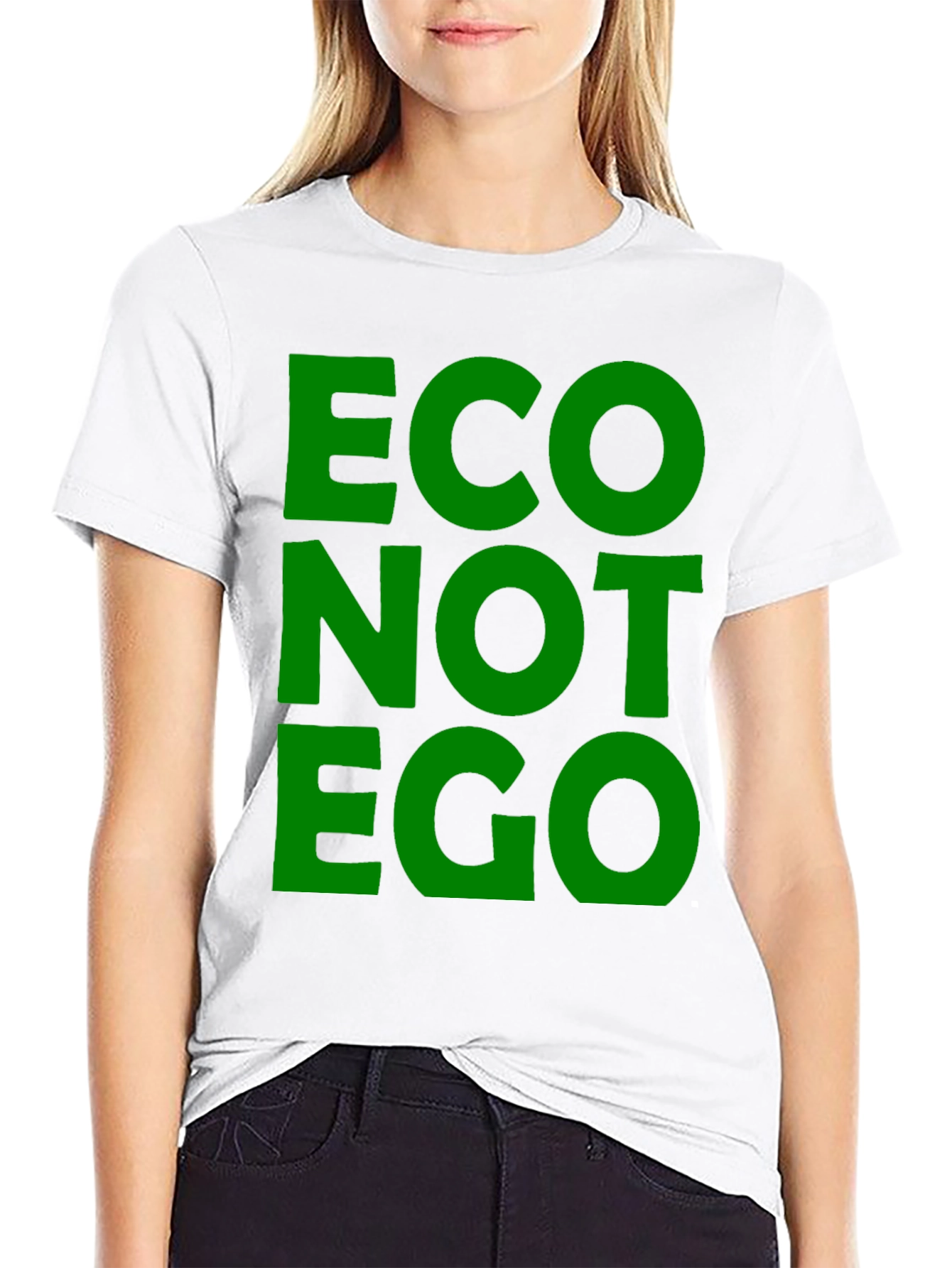 Eco Not Ego Graphic T-Shirt - Black