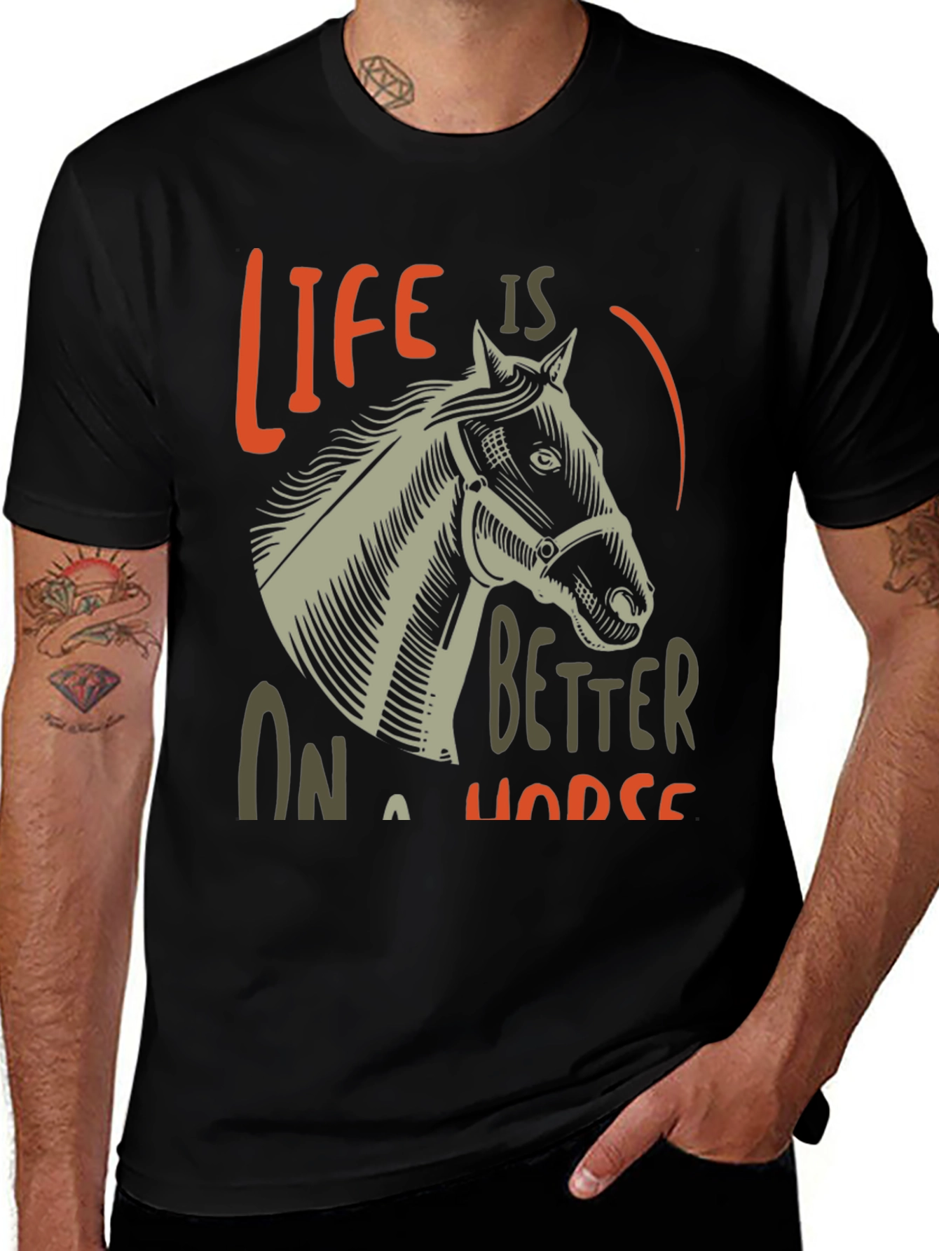 Life Is Better On A Horse Graphic T-Shirt