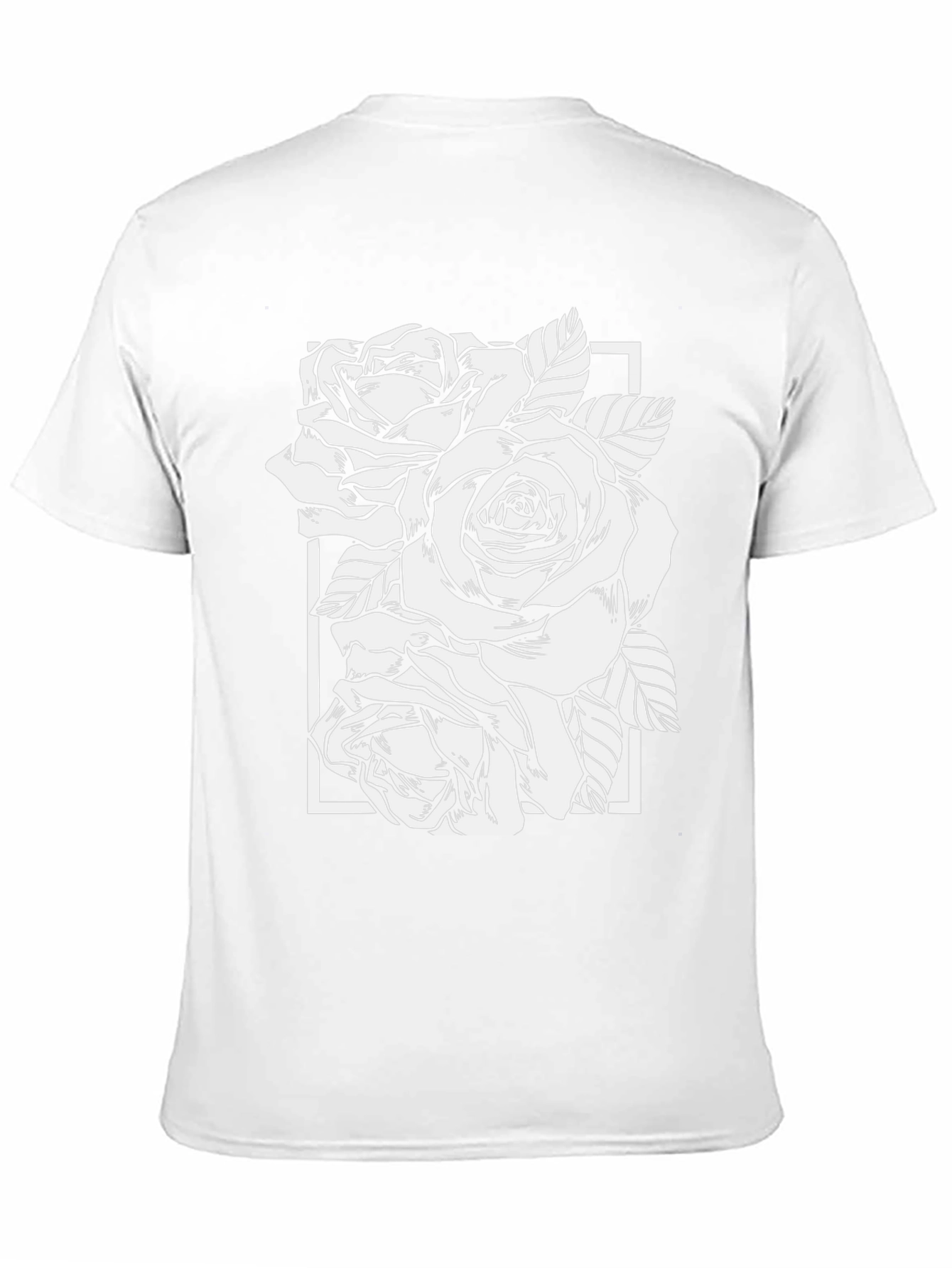 Black Rose Graphic Tee - Modern Floral Design
