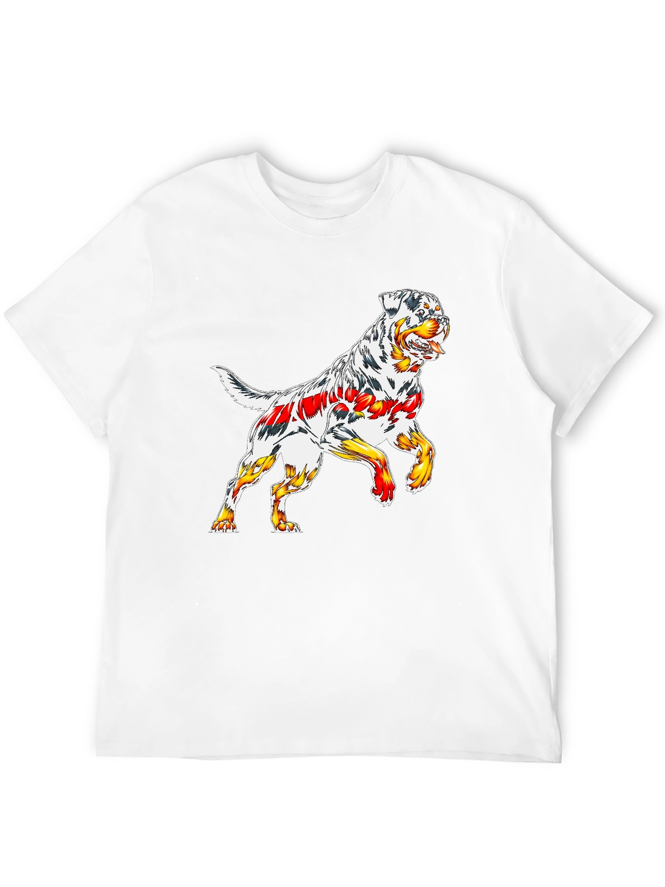 Cool Rottweiler Graphic Tee - Black Cotton