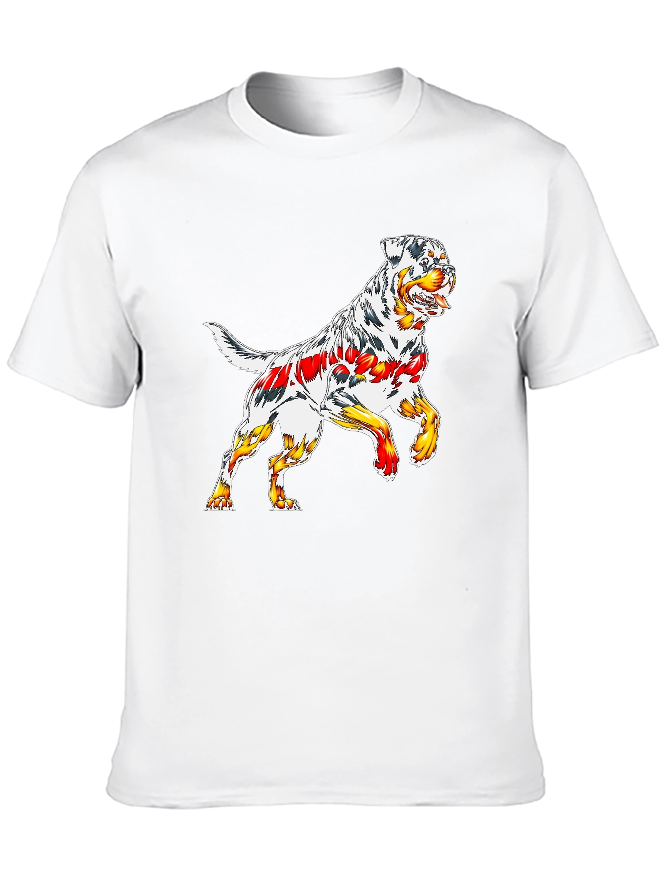 Cool Rottweiler Graphic Tee - Black Cotton