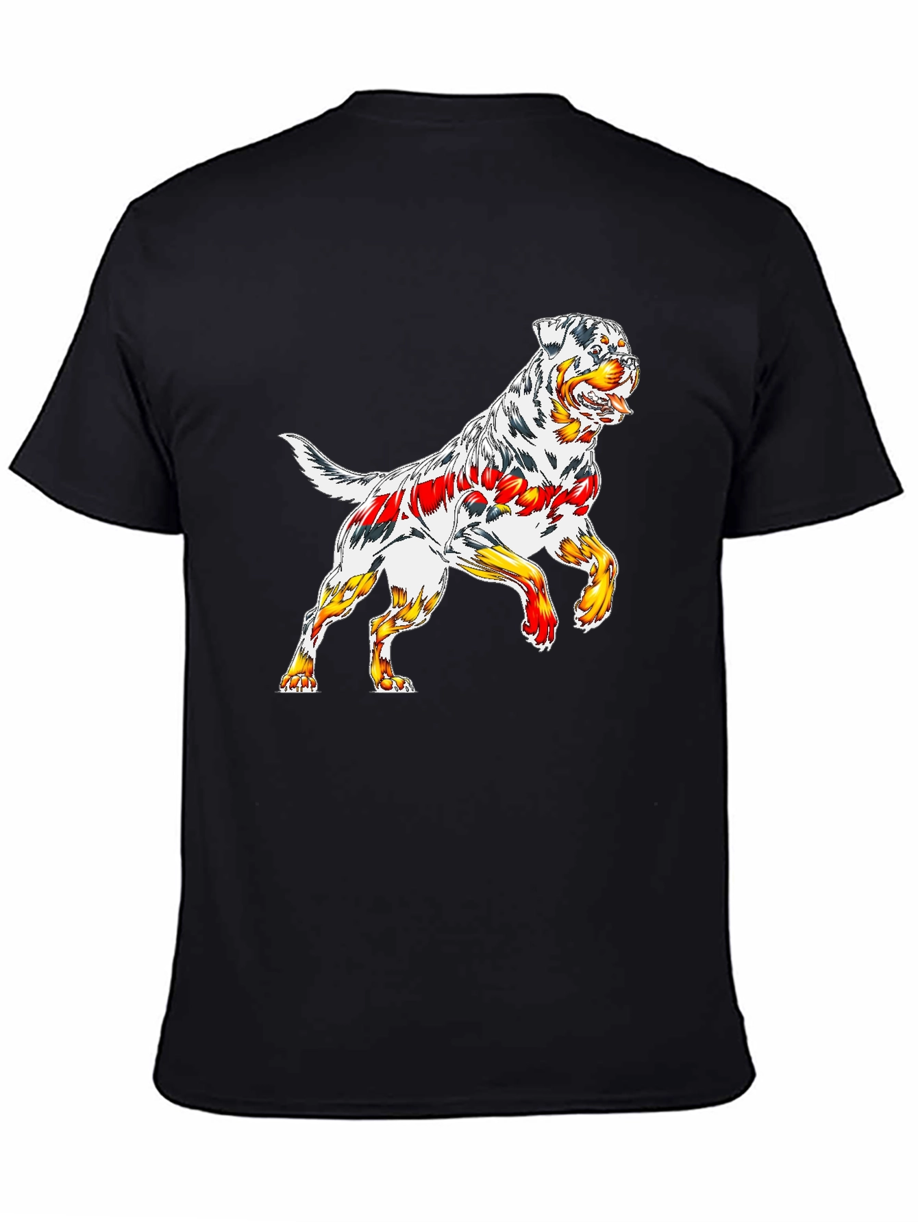 Cool Rottweiler Graphic Tee - Black Cotton