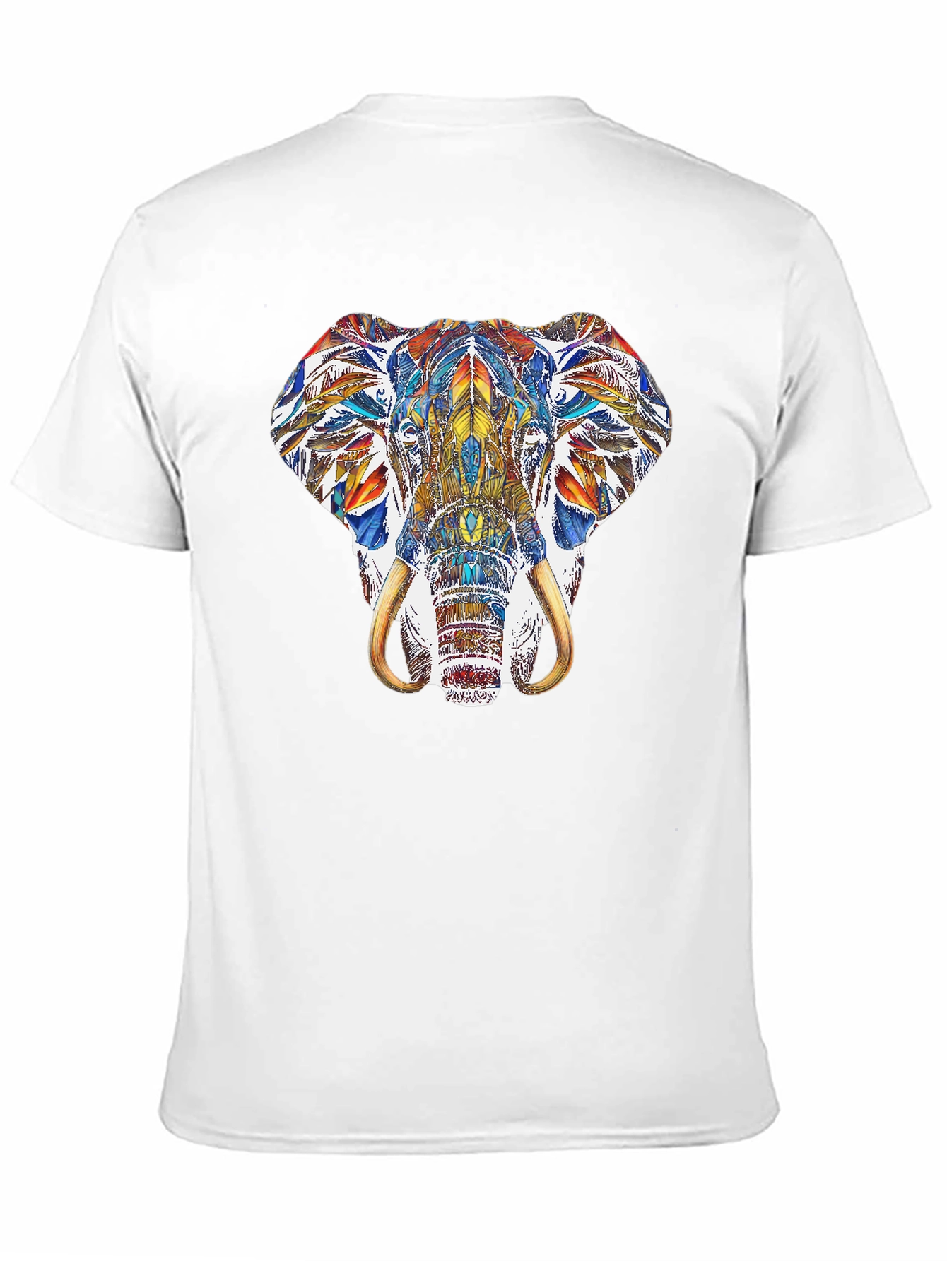 Elephant Graphic Print Crew Neck T-Shirt