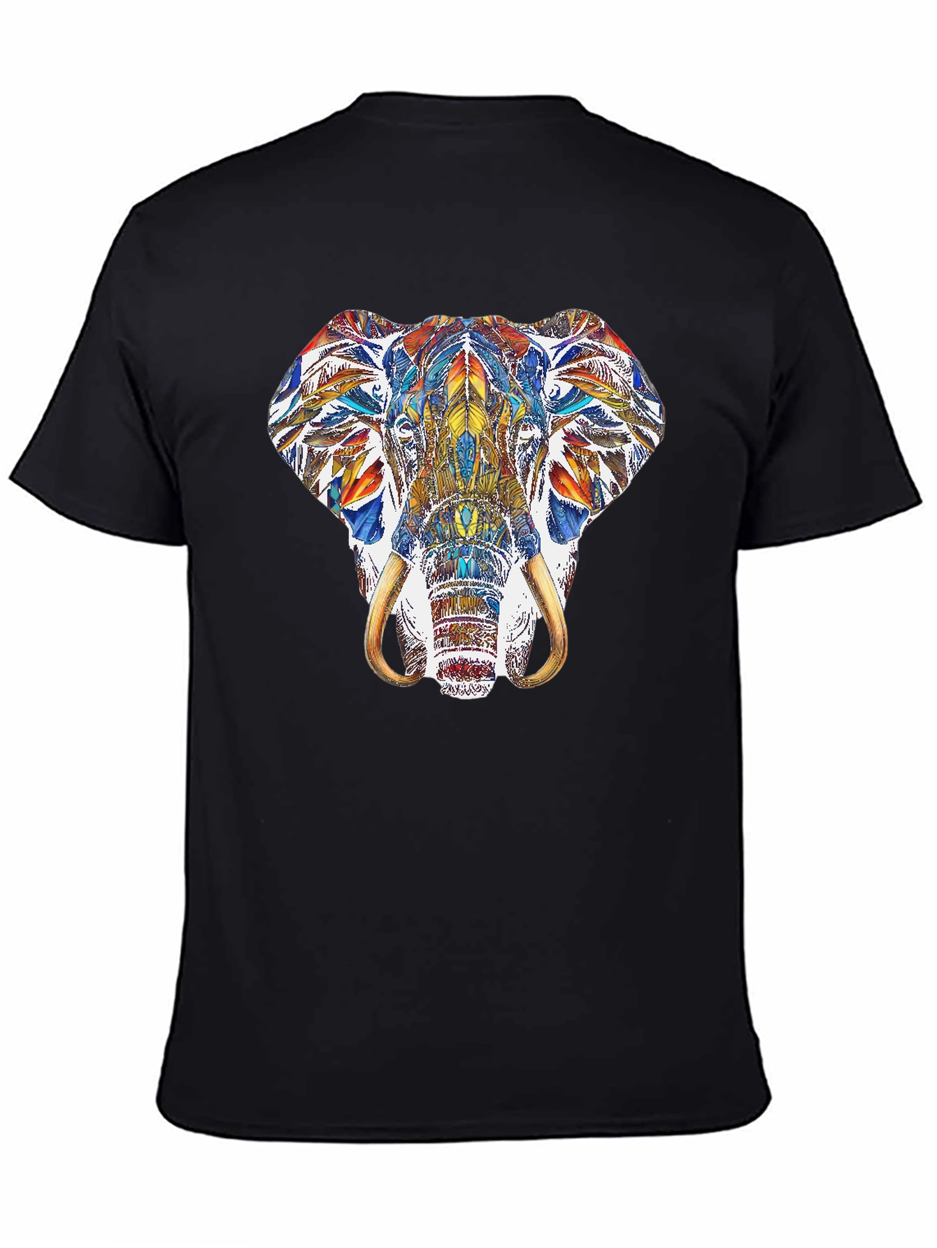 Elephant Graphic Print Crew Neck T-Shirt