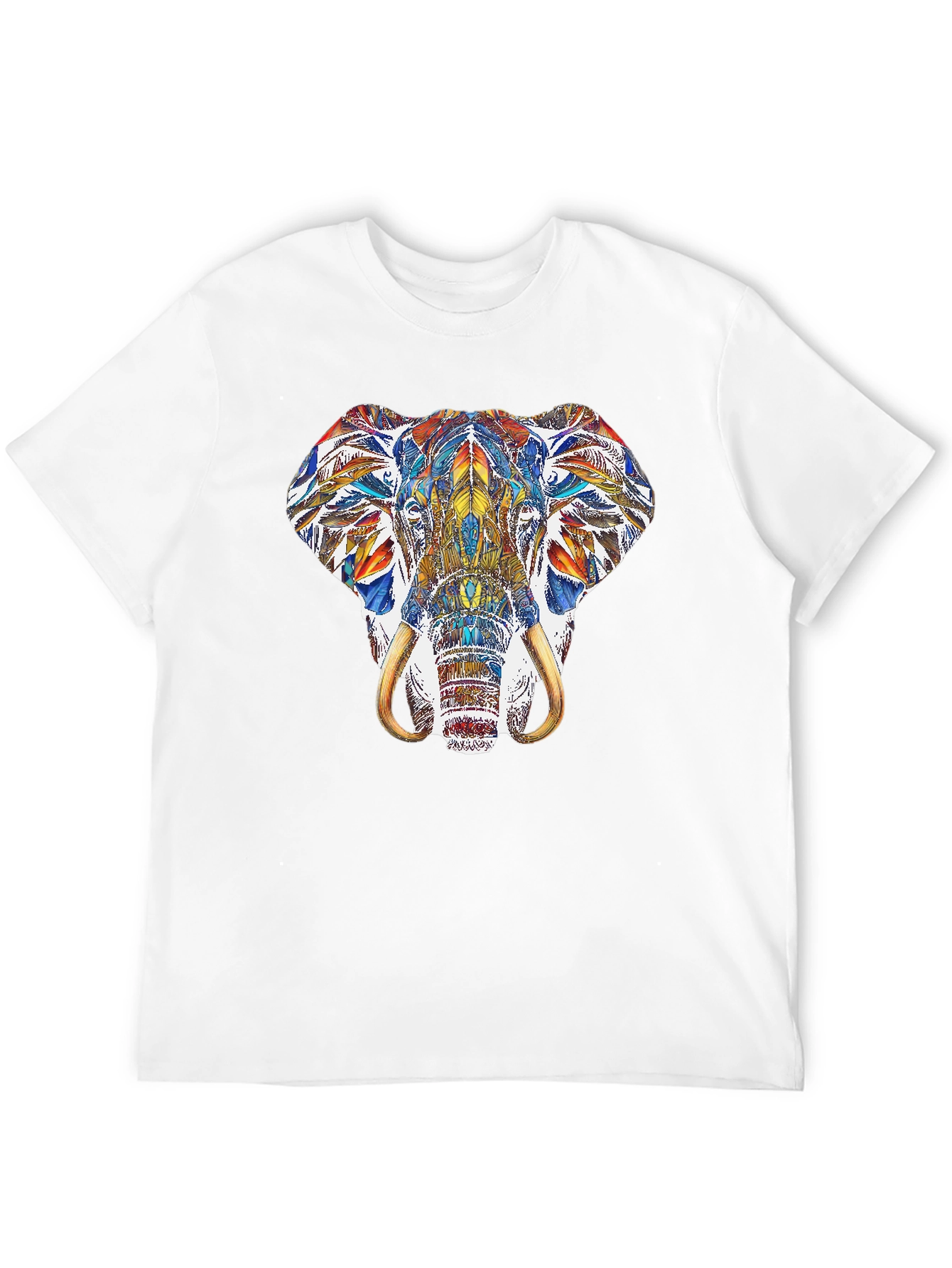 Elephant Graphic Print Crew Neck T-Shirt