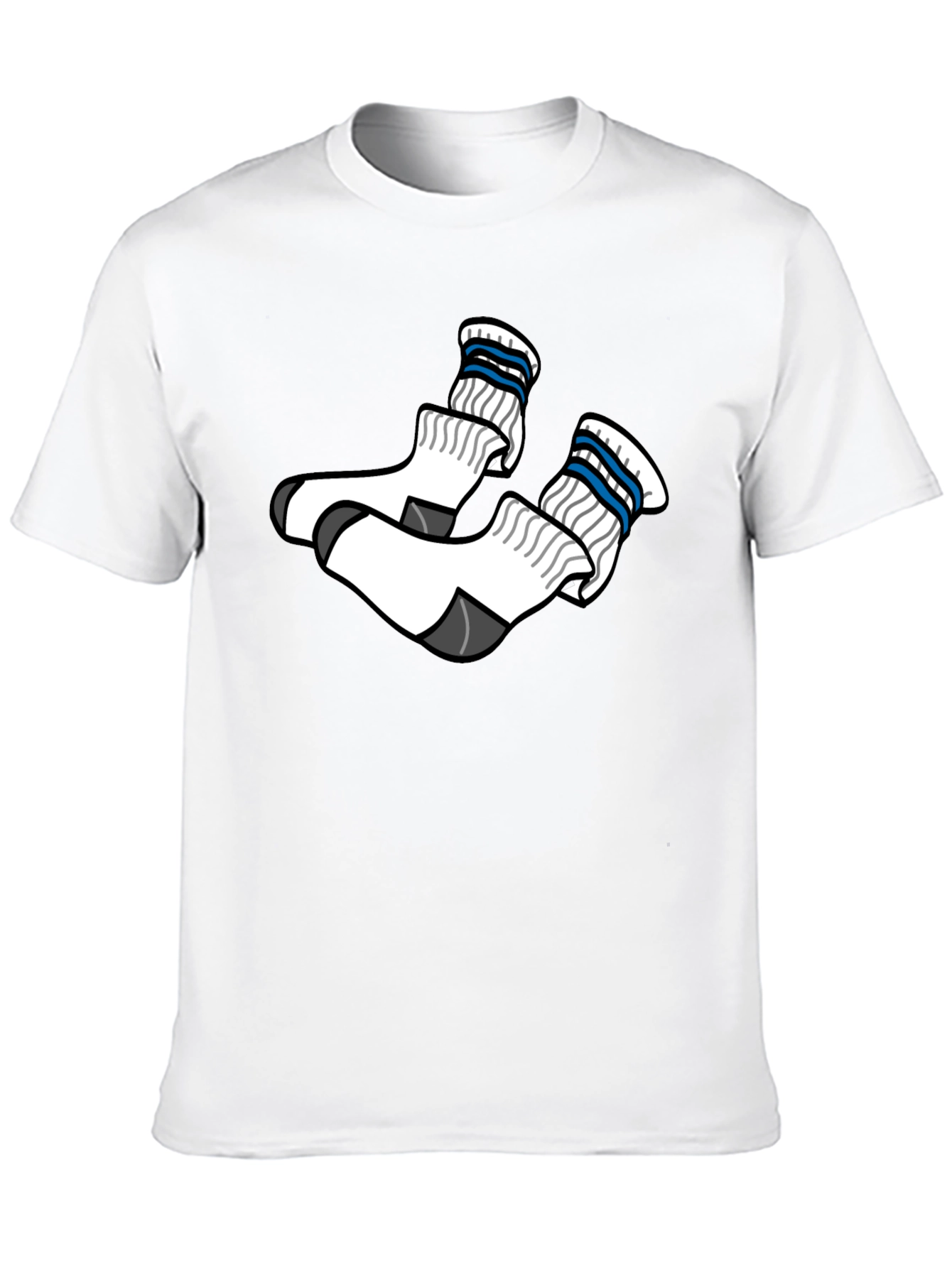 Novelty Socks Graphic T-Shirt - Casual Wear