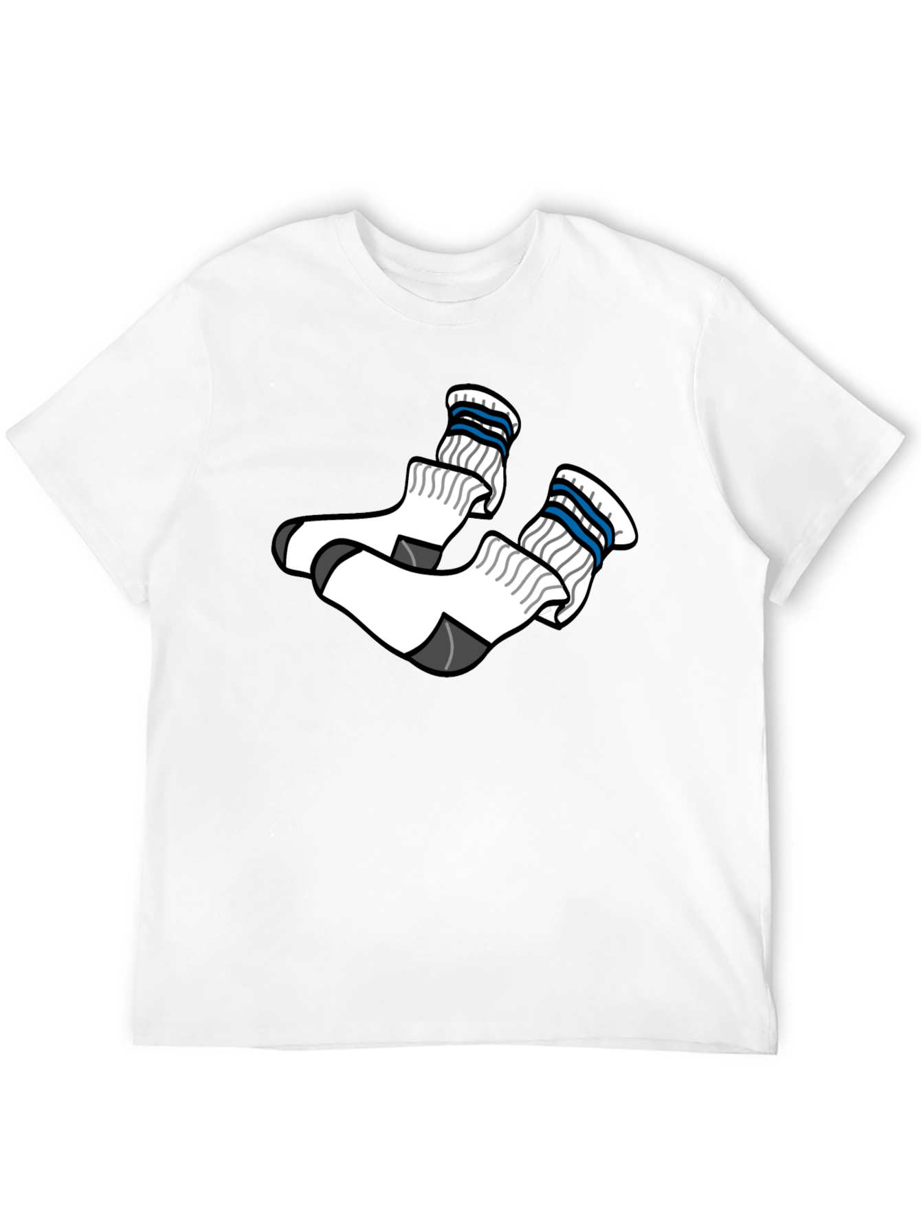 Novelty Socks Graphic T-Shirt - Casual Wear