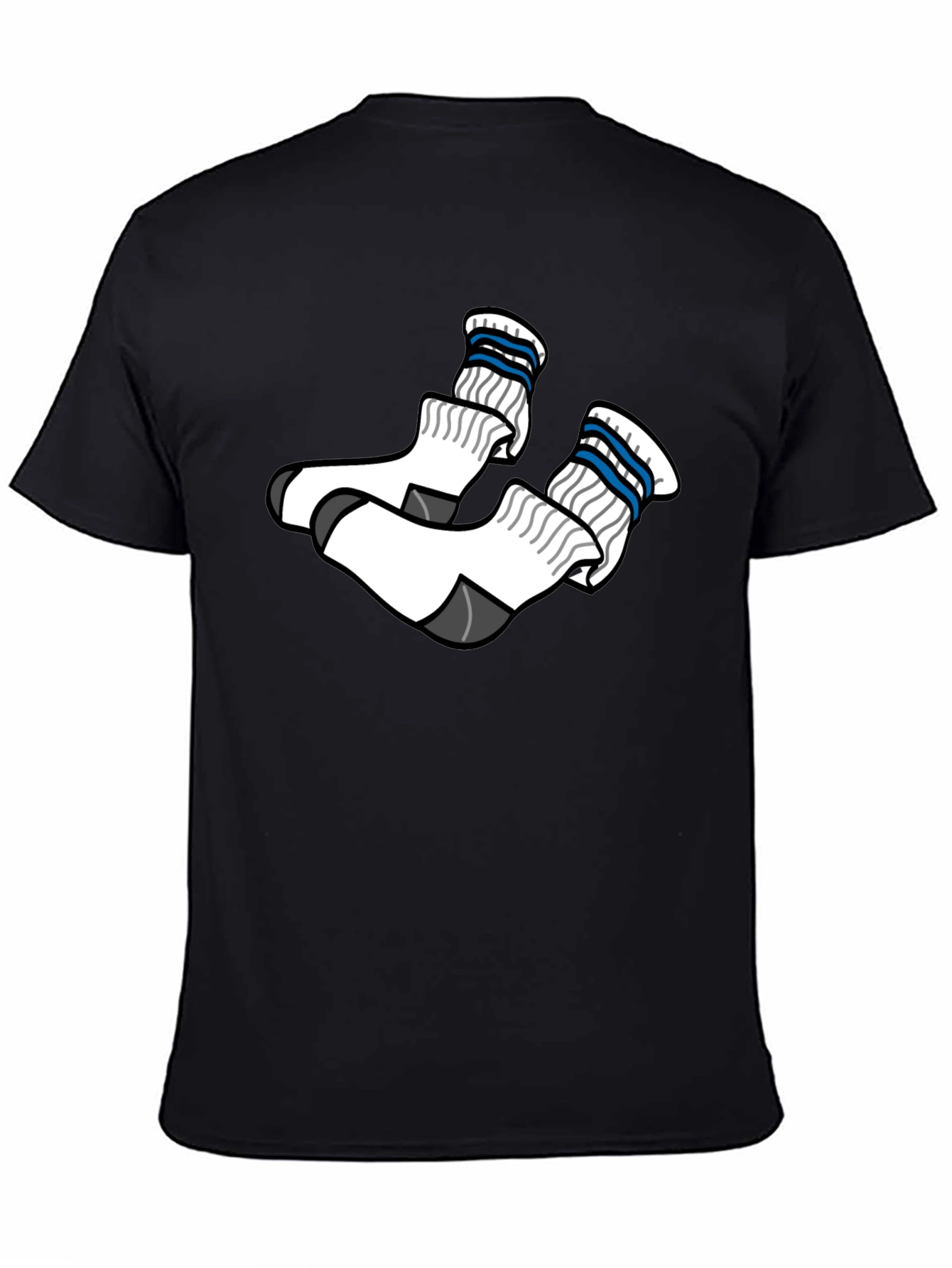 Novelty Socks Graphic T-Shirt - Casual Wear