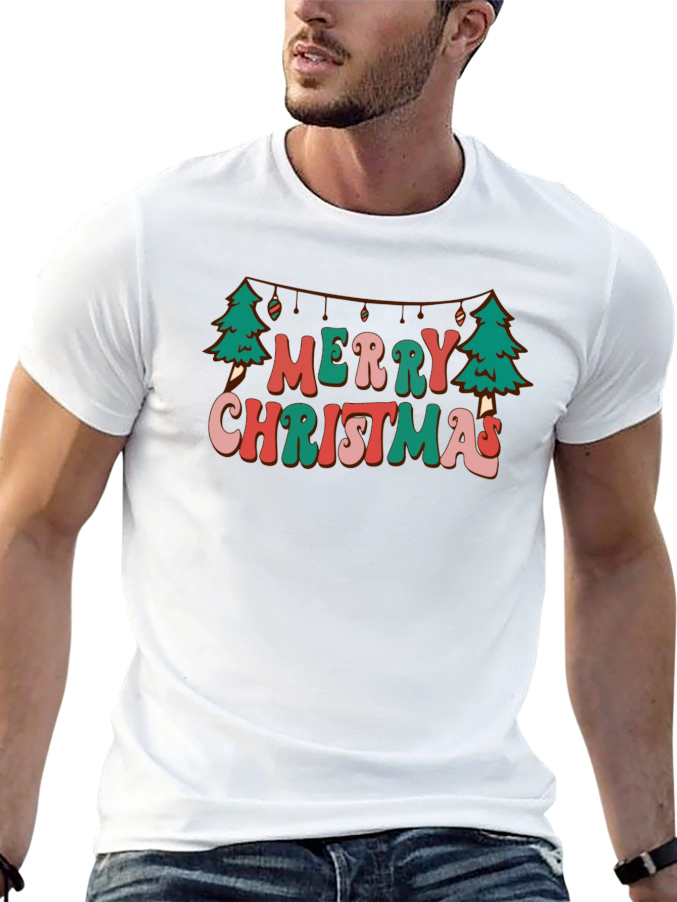 Retro Merry Christmas Graphic Tee