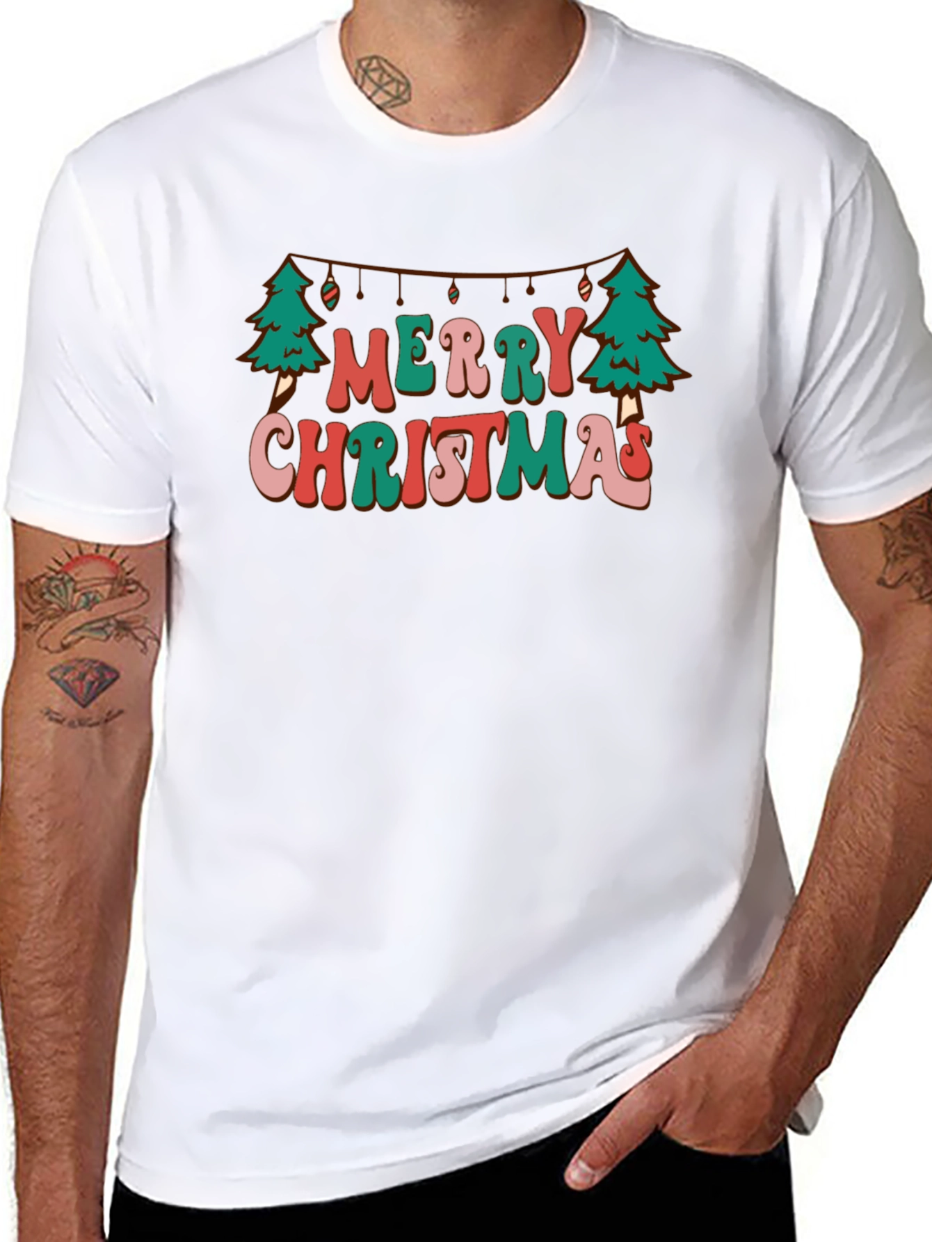 Retro Merry Christmas Graphic Tee