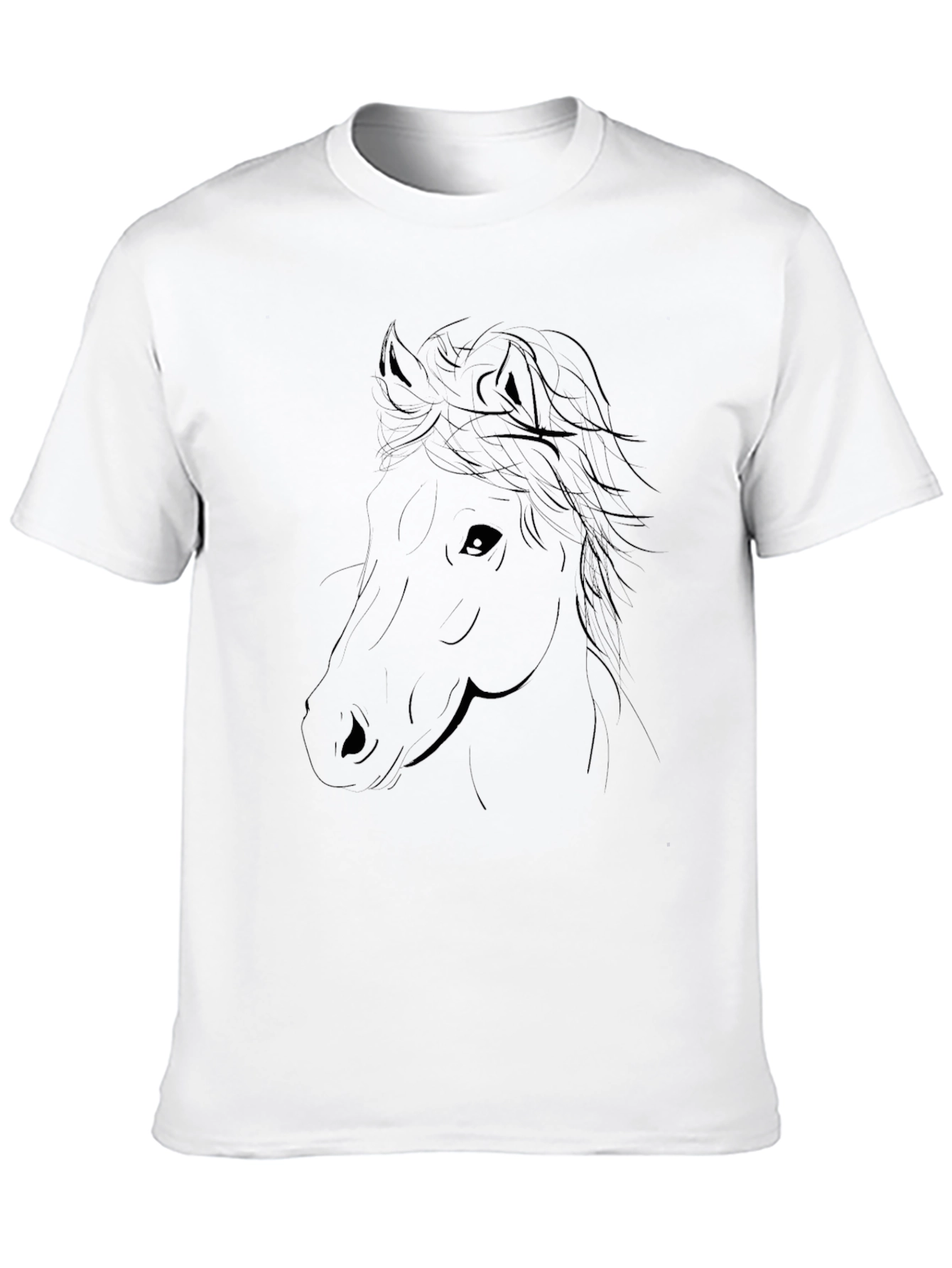 Black Horse Graphic Tee - Modern Style