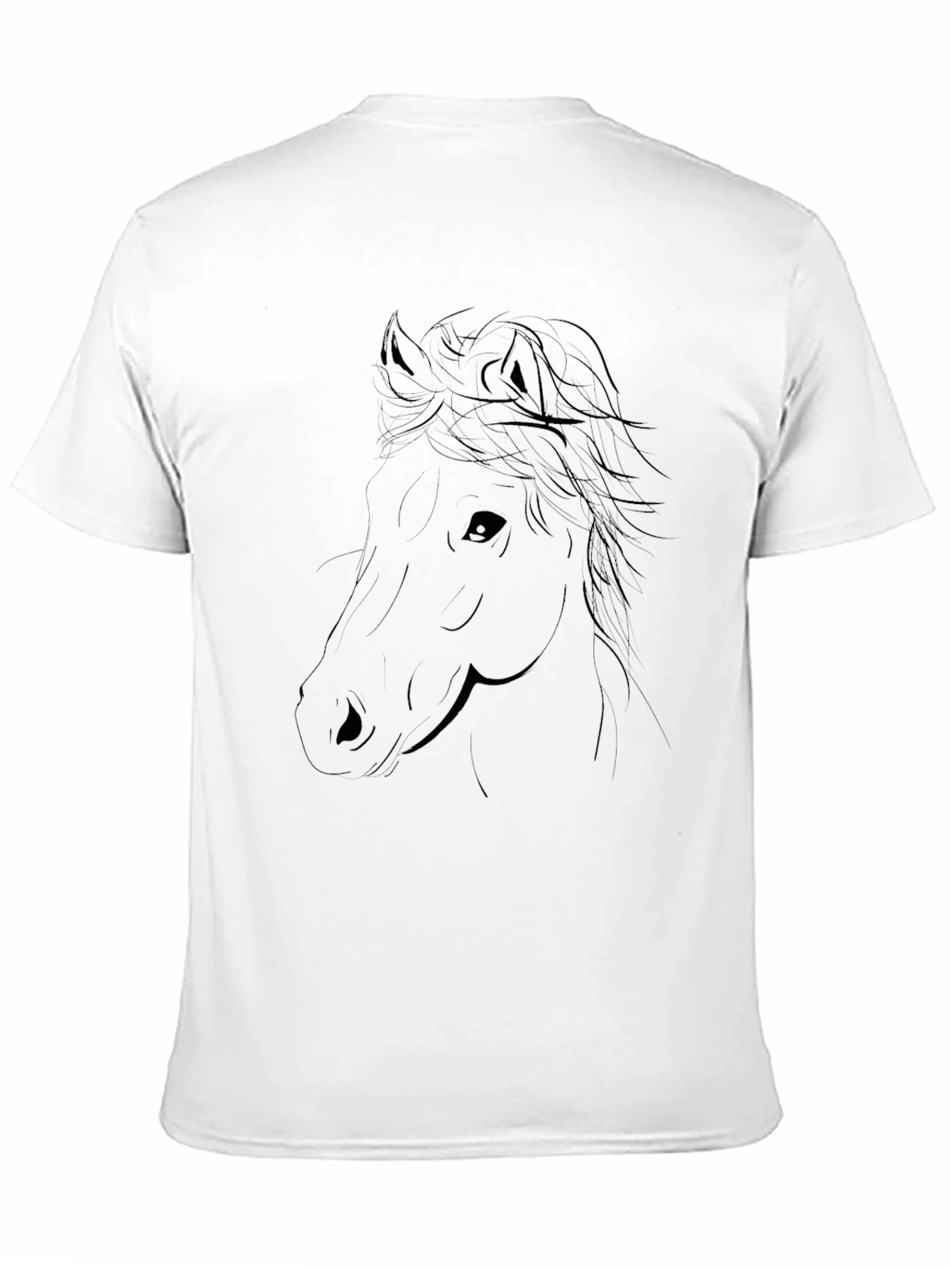 Black Horse Graphic Tee - Modern Style