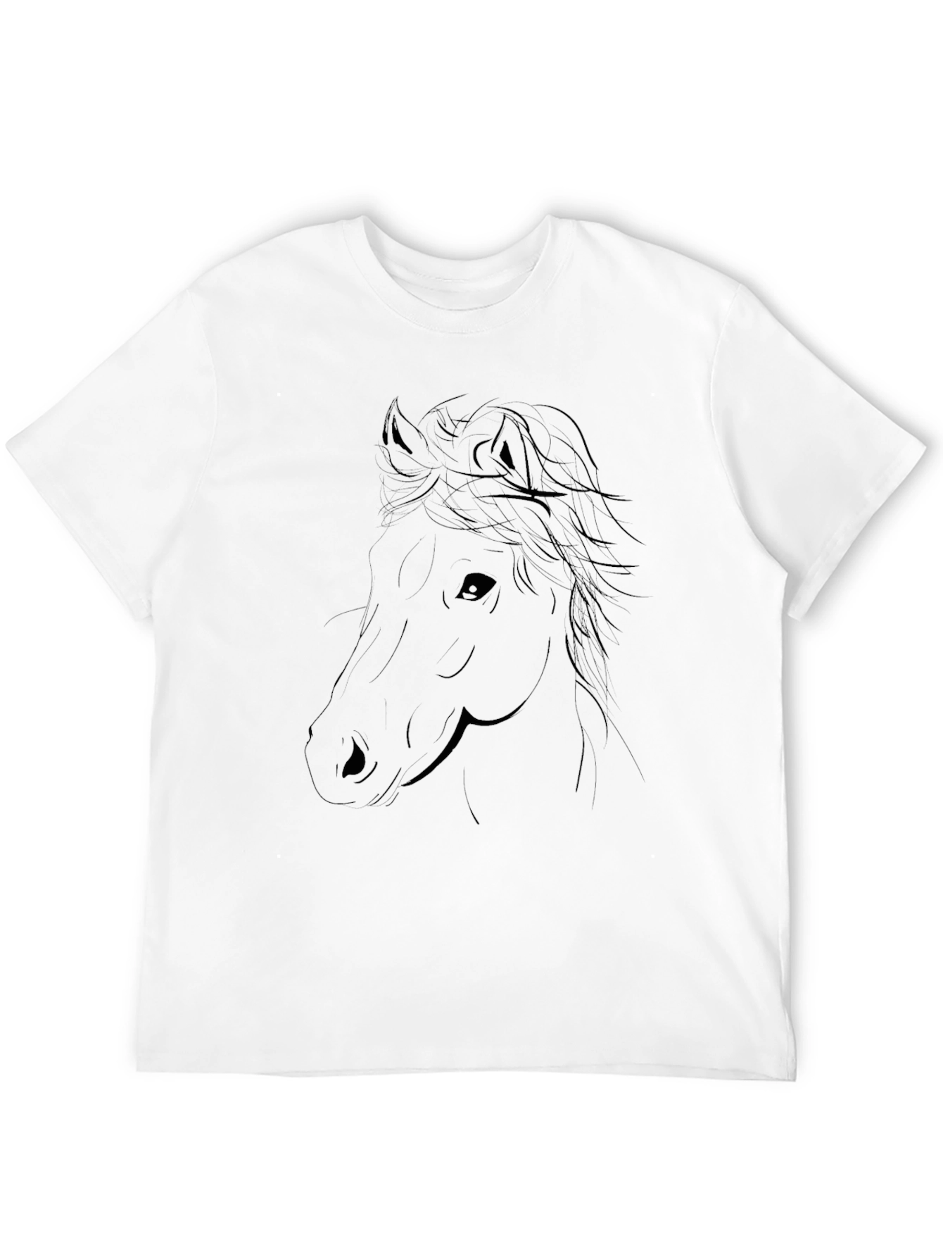 Black Horse Graphic Tee - Modern Style