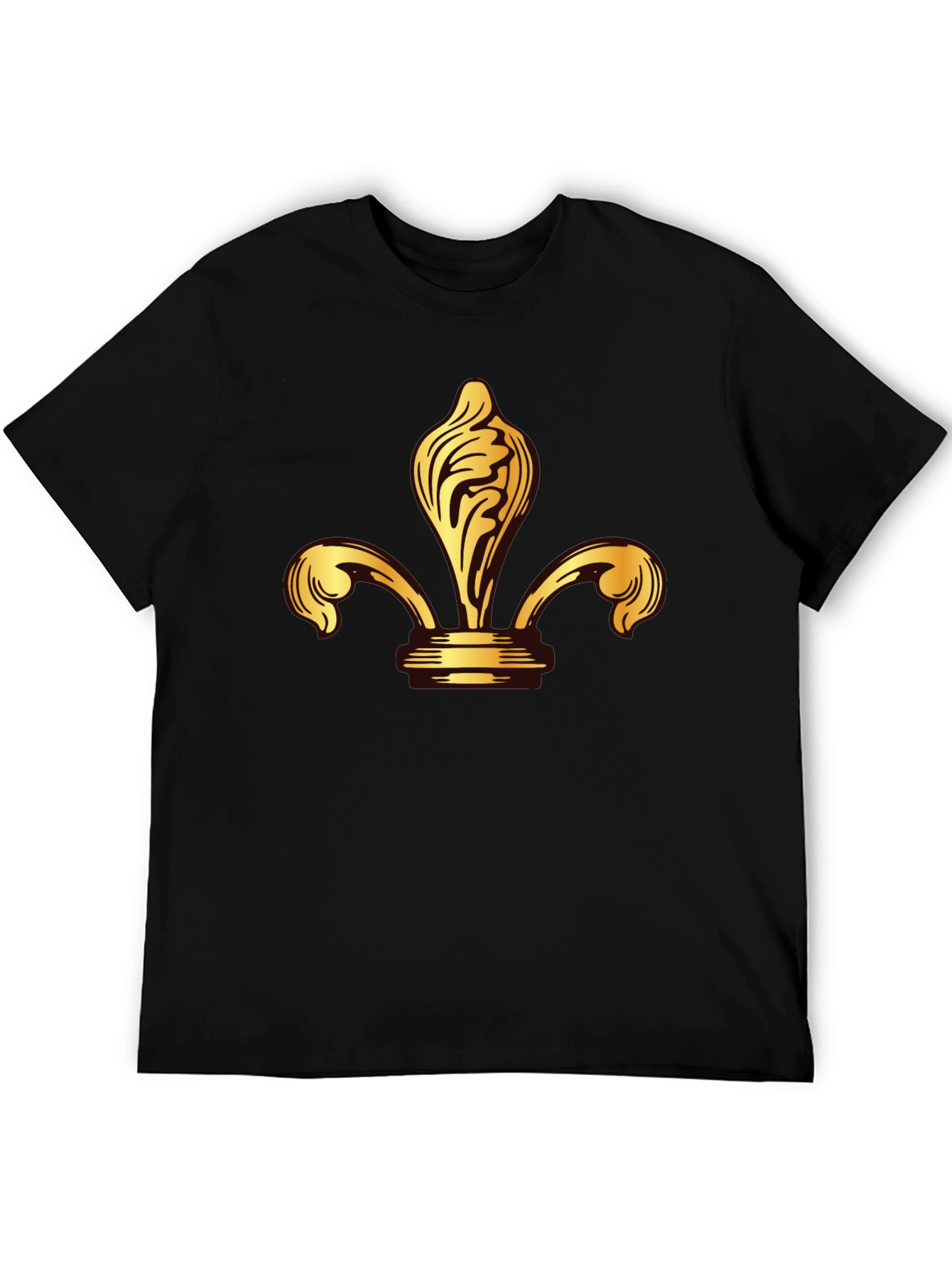 Golden Fleur-de-lis Black T-Shirt