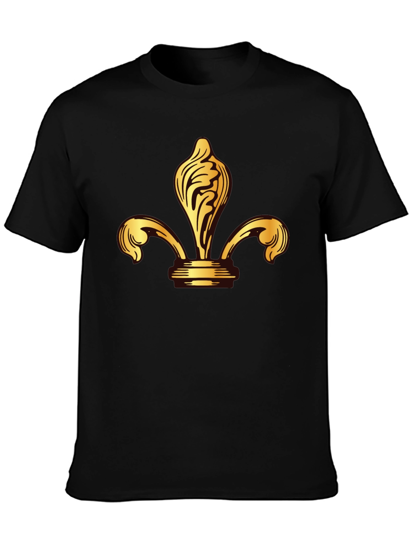 Golden Fleur-de-lis Black T-Shirt
