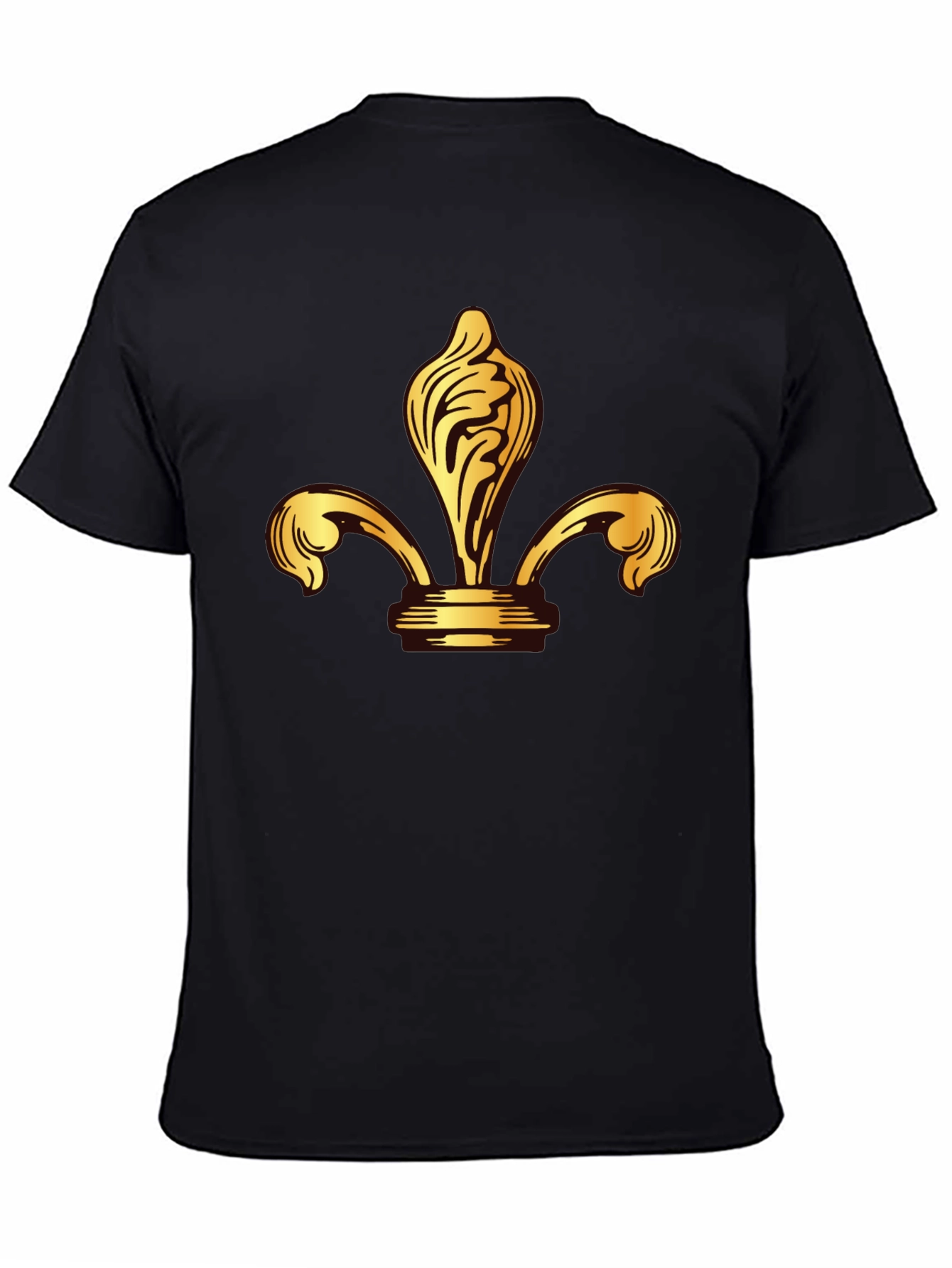 Golden Fleur-de-lis Black T-Shirt
