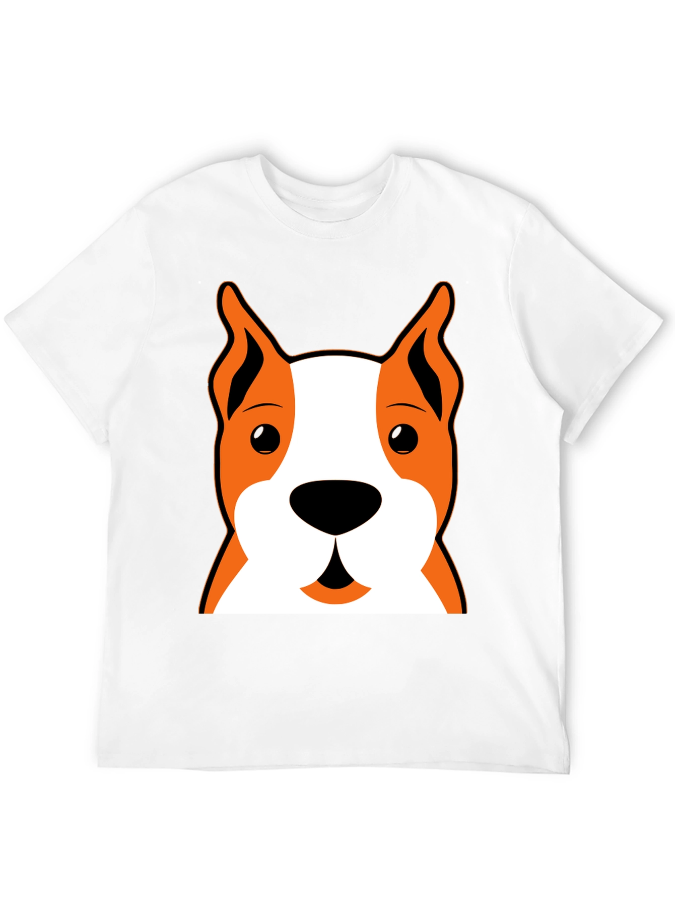 Dog Face Graphic Black T-Shirt