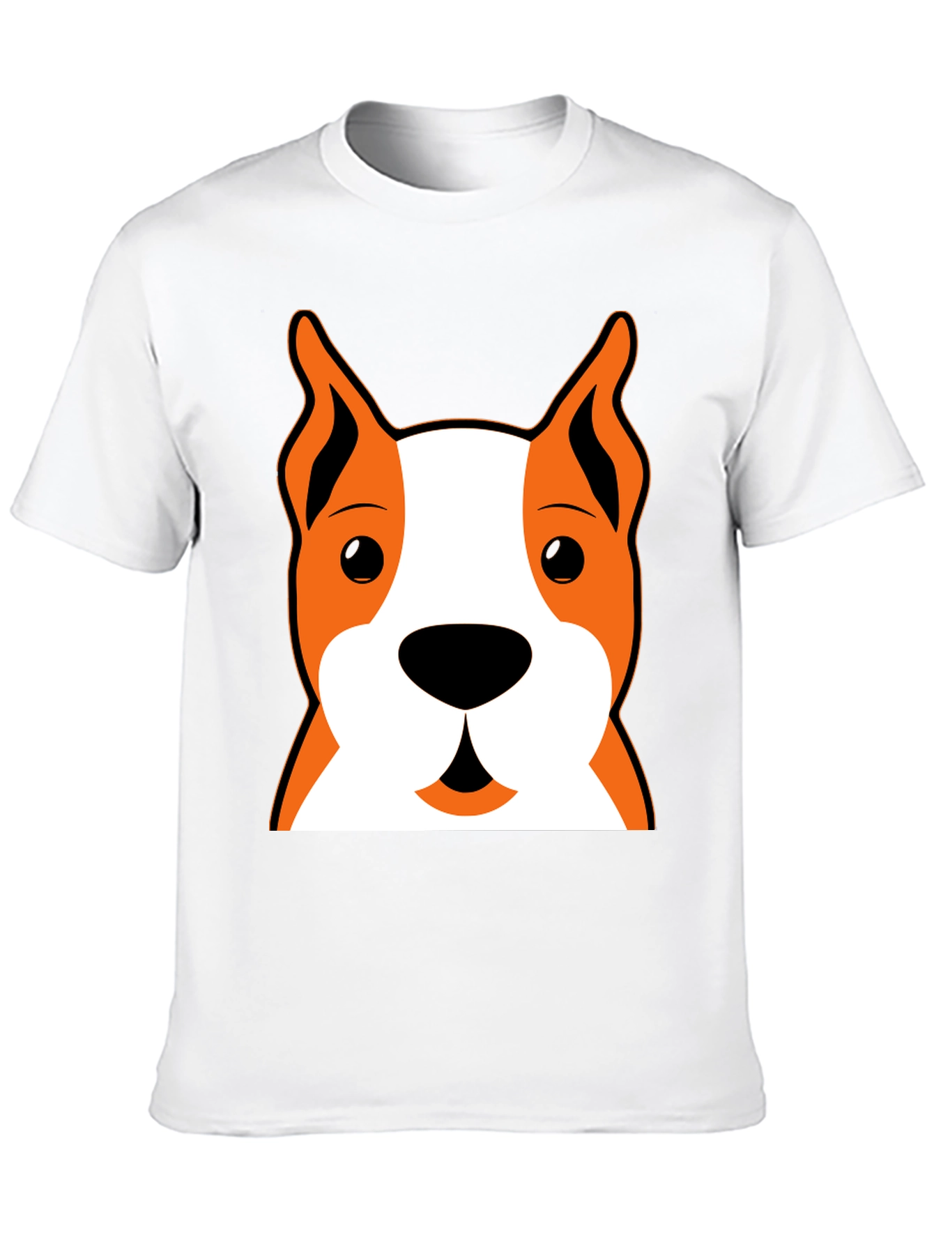 Dog Face Graphic Black T-Shirt