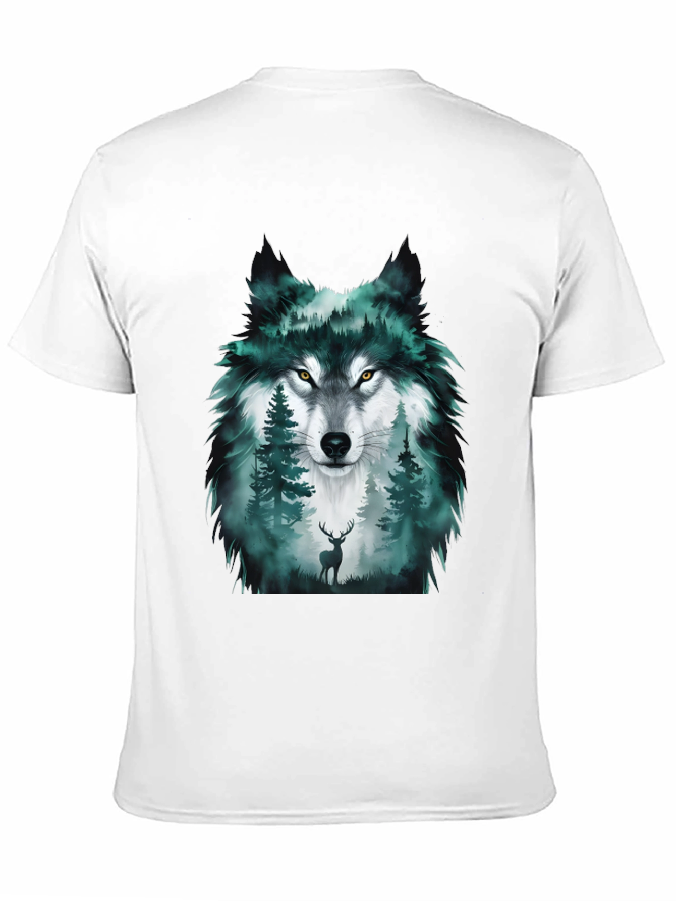 Wolf Forest Graphic Tee - Black