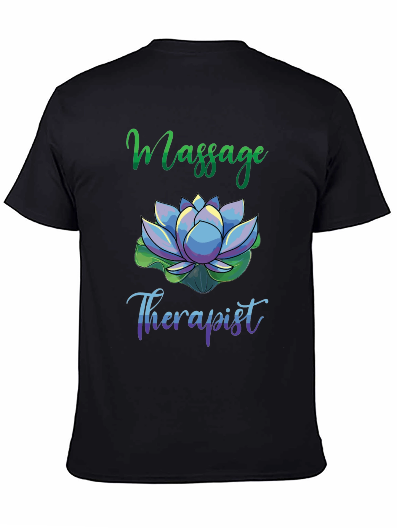 Massage Therapist Lotus Flower Graphic T-Shirt