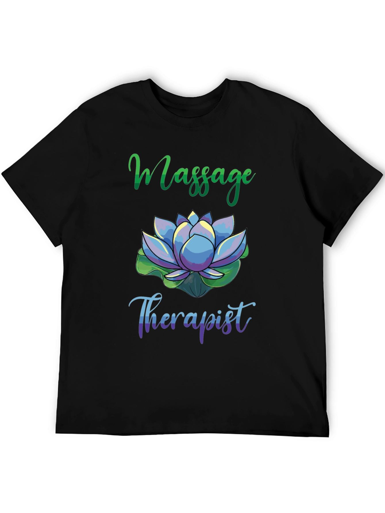 Massage Therapist Lotus Flower Graphic T-Shirt