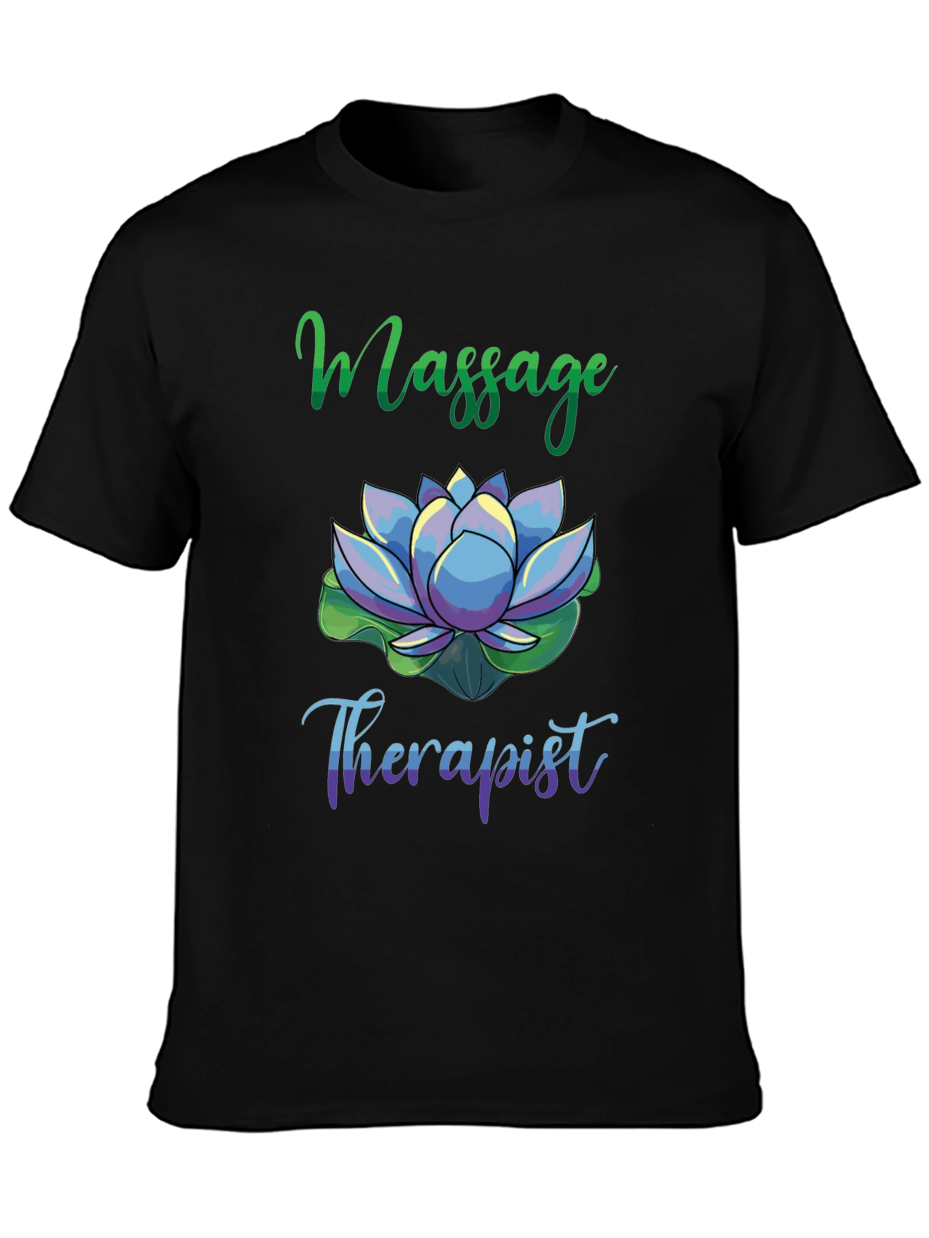 Massage Therapist Lotus Flower Graphic T-Shirt