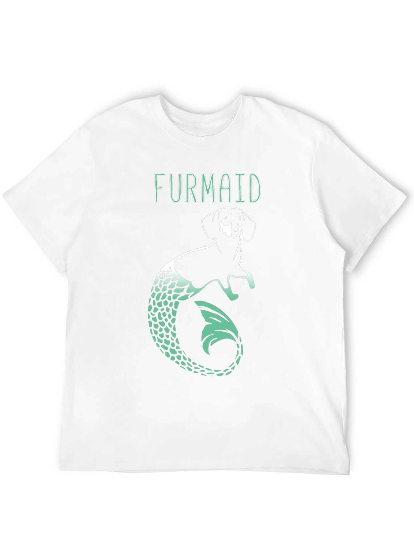 Furmaid Dog Mermaid Graphic Tee - Black