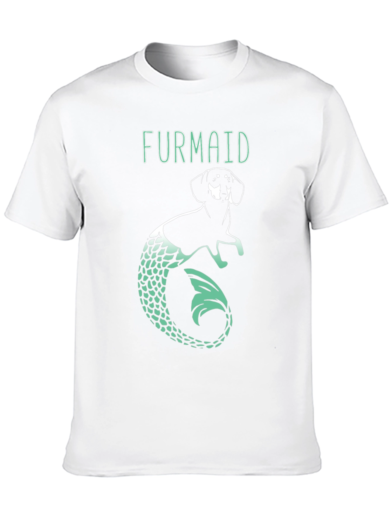 Furmaid Dog Mermaid Graphic Tee - Black