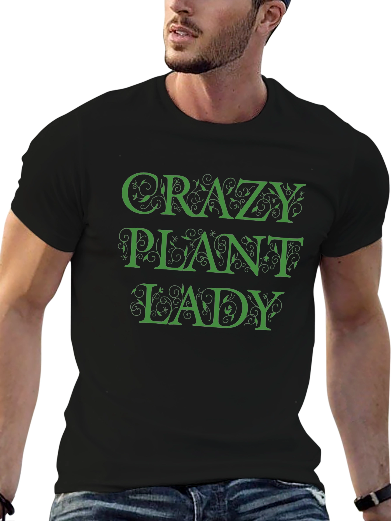 Crazy Plant Lady Black T-Shirt
