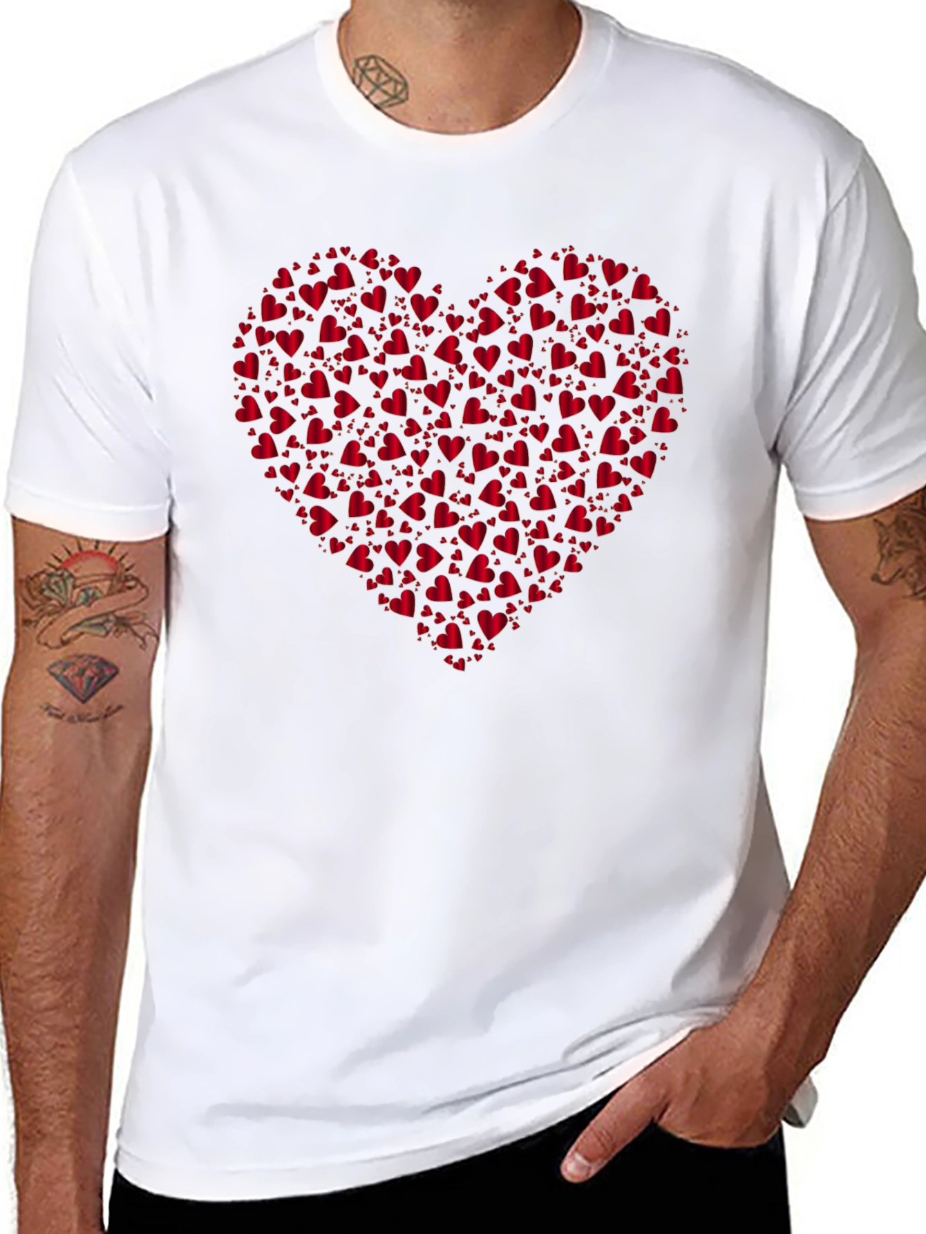Heart of Hearts Black Graphic Tee