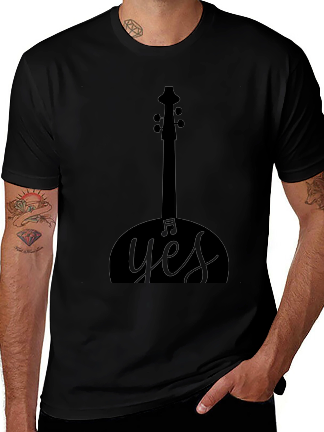 Yes Music T-Shirt Black Graphic Tee