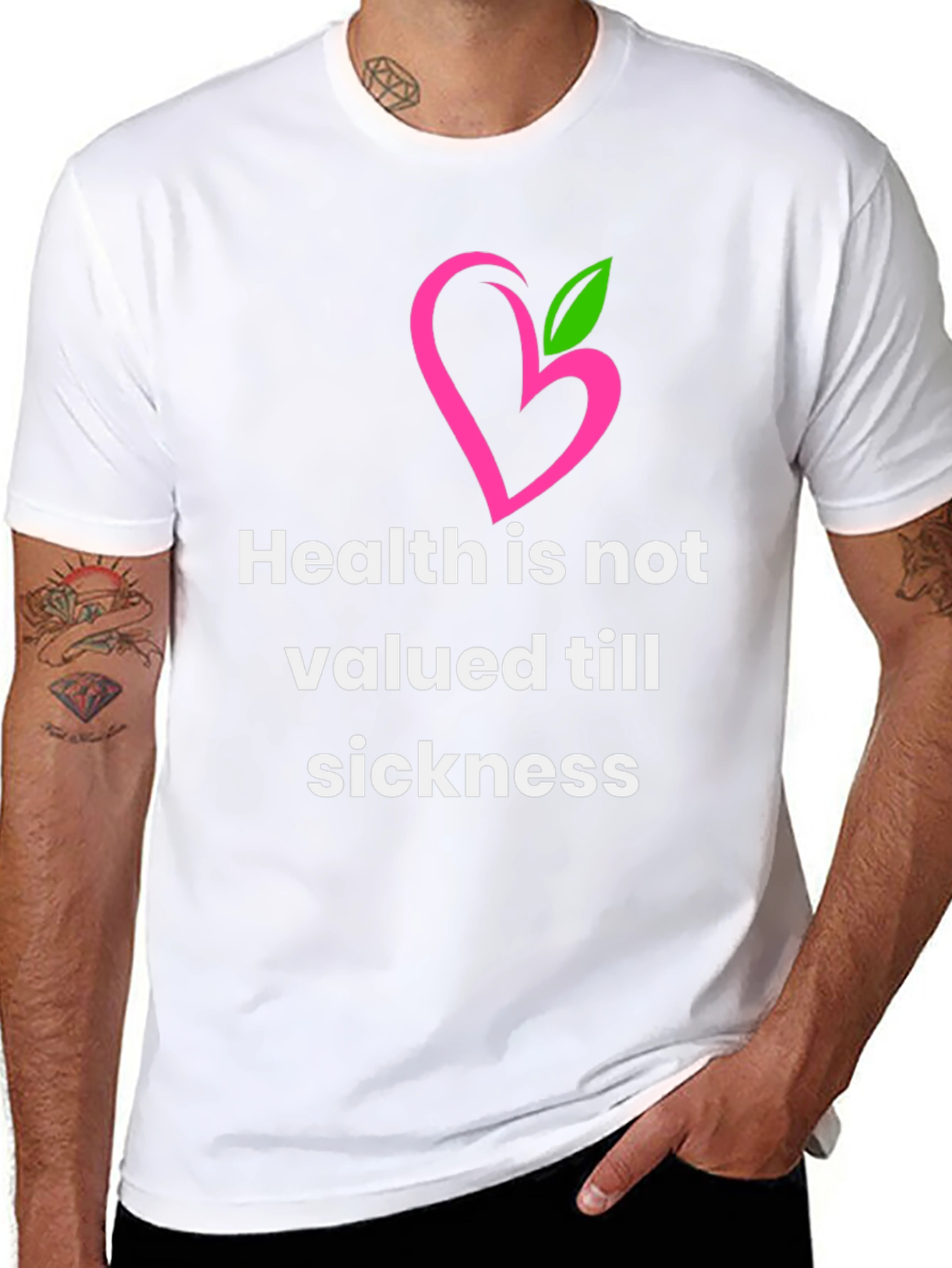 Health Quote Graphic Tee - Stylish & Meaningful