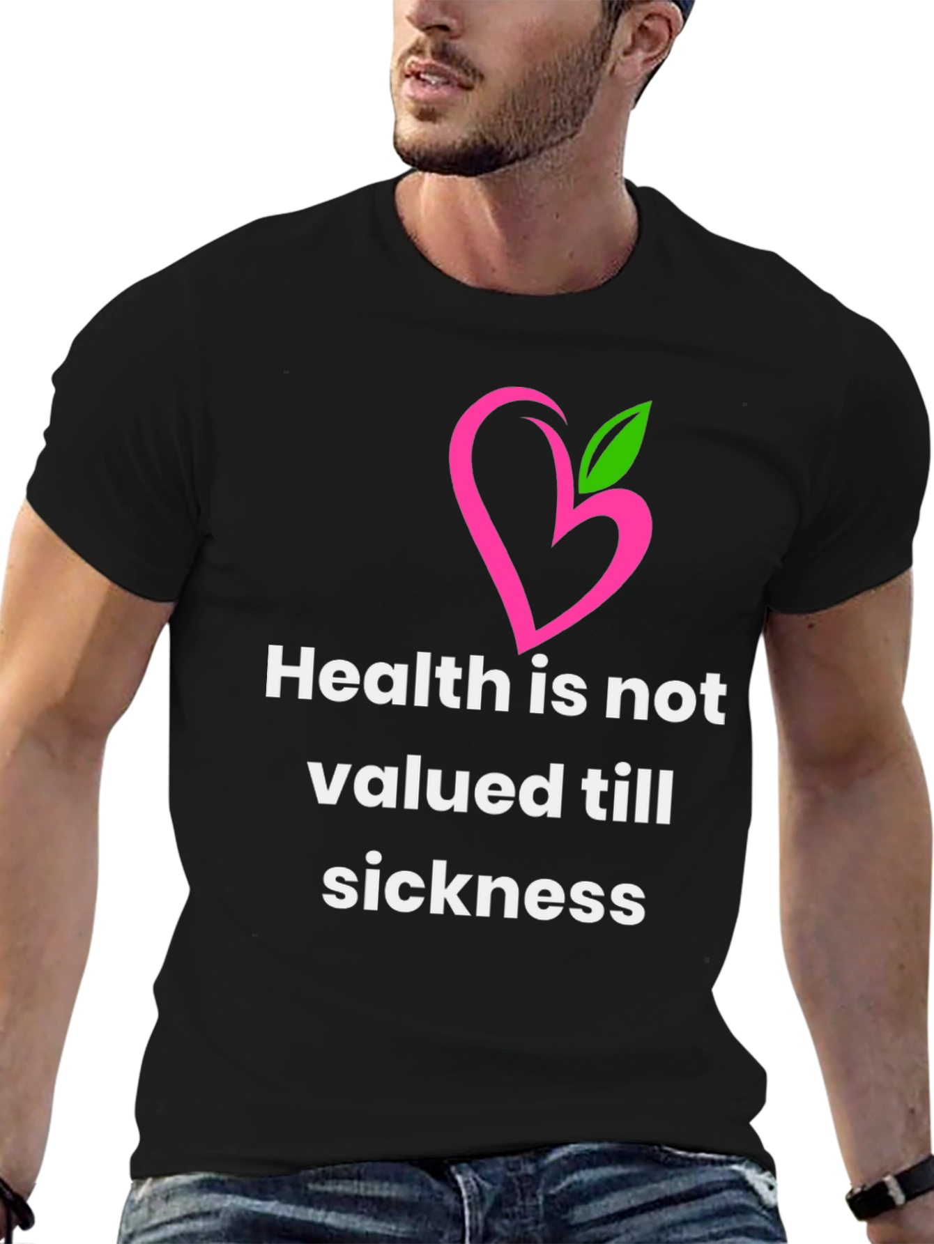 Health Quote Graphic Tee - Stylish & Meaningful