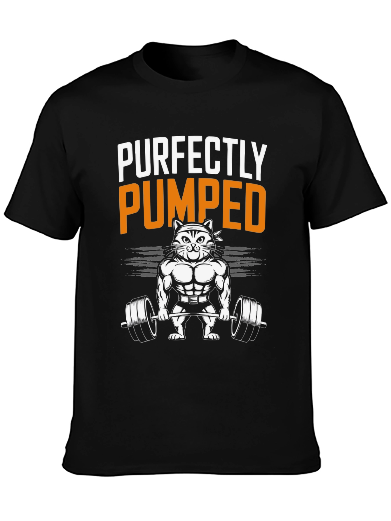 Purrfectly Pumped Cat Gym T-Shirt